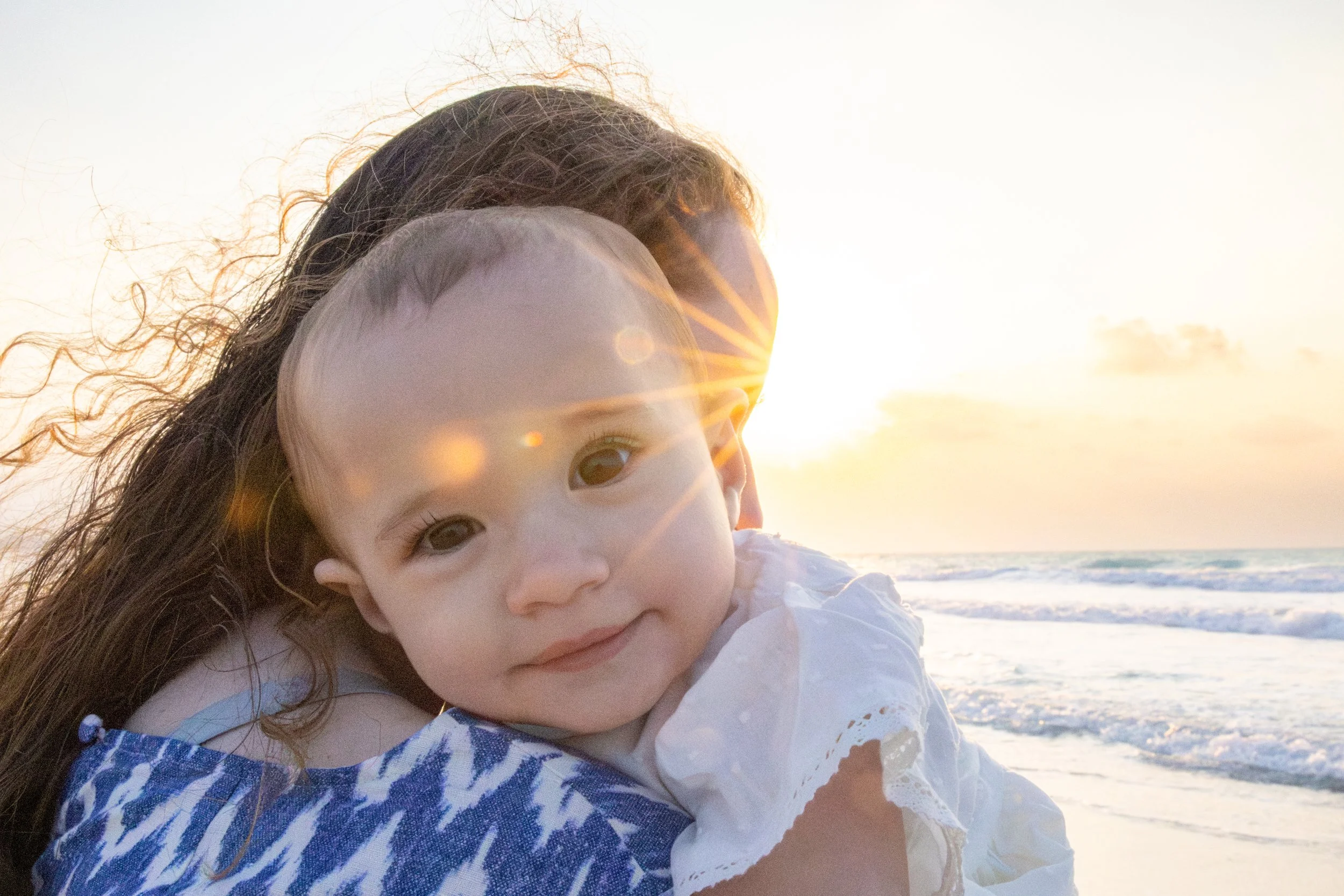 Baby with Mother on the Beach at Sunset Lifestyle Photography.jpg
