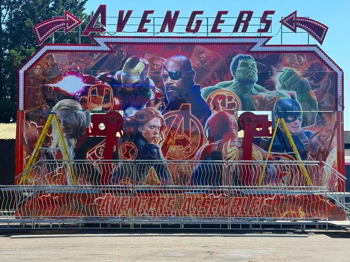 The latest Miami from @pwsrides is almost complete, and it&rsquo;s looking absolutely heroic! 🎡✨

Artwork designed and produced by Showman Signs. We can&rsquo;t wait to see this one assemble on the fairground and spring into action! 💥

Avengers&hel