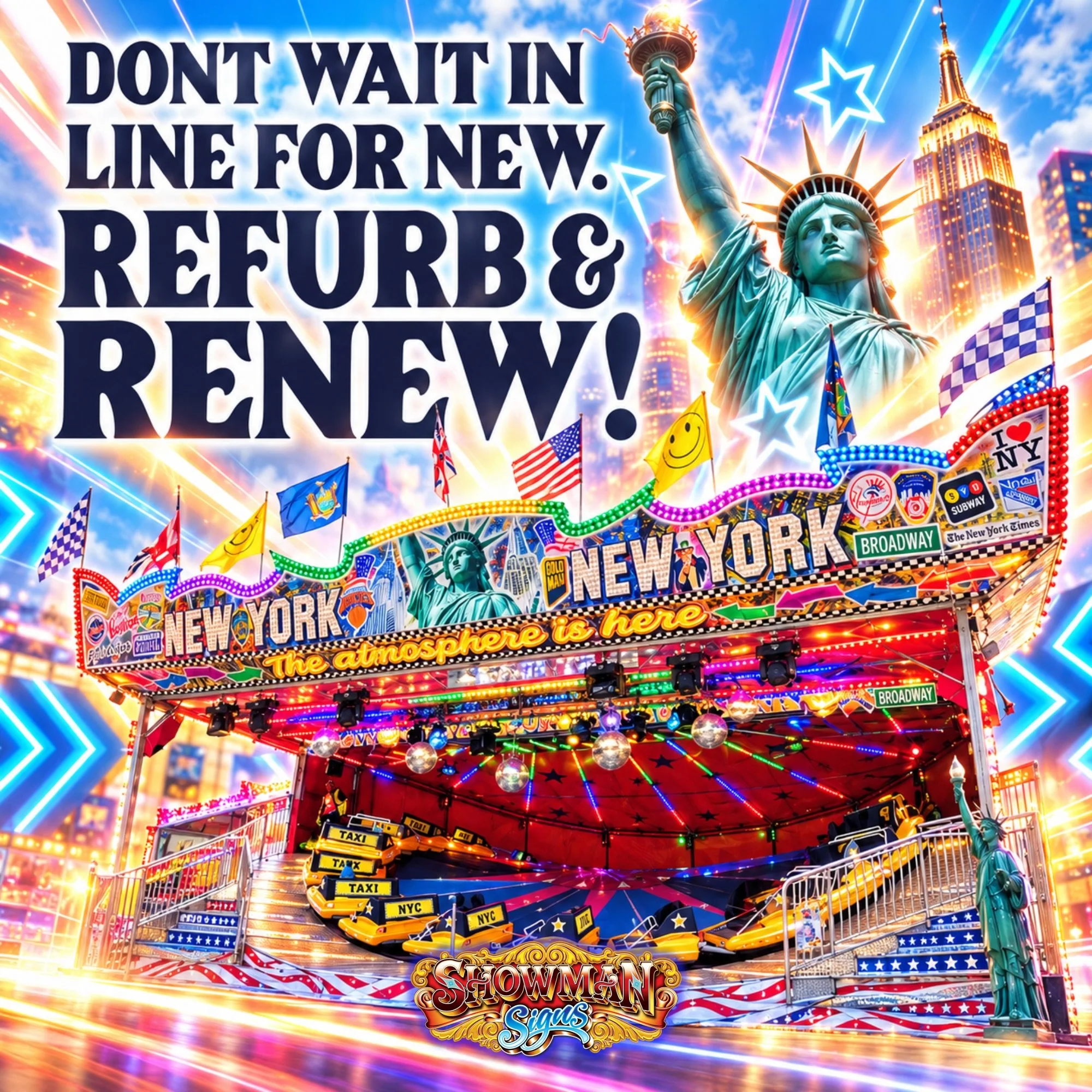 DON&rsquo;T WAIT IN LINE FOR NEW. REFURB &amp; RENEW! ✨

Sometimes, the most incredible transformations don&rsquo;t start with something new, but with a vision to bring something old back to life!

Take New York New York, for example. 🇺🇸🗽

Today, 