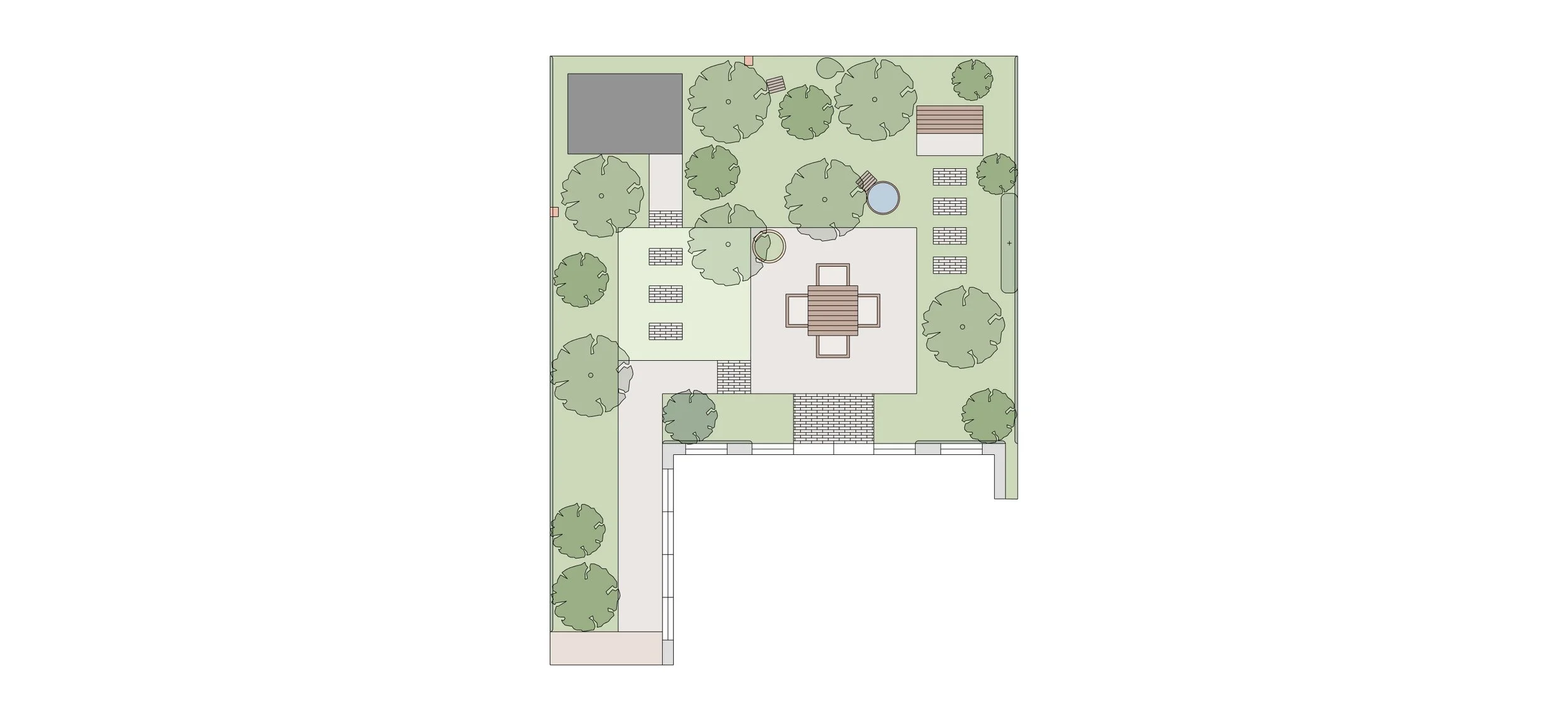 Enclosed, dappled garden to engage with nature