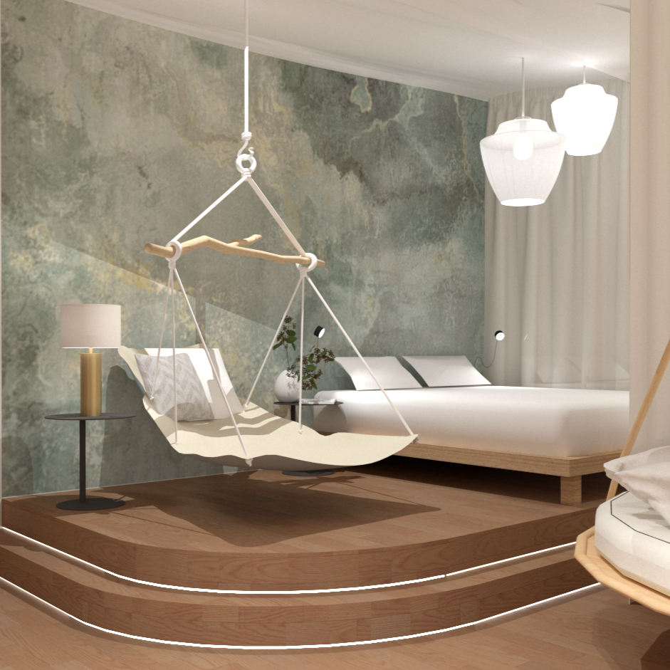 Ruheraum und Restaurant bei Leipzig, Interior Design von Maria Levich