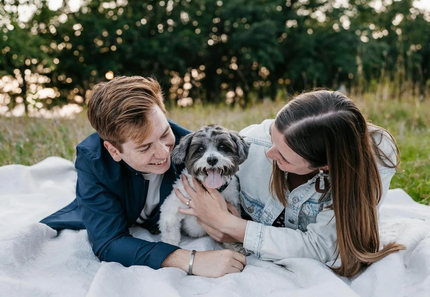 Spritz may or may not have stolen the show during Mary &amp; Dustin&rsquo;s engagement session 🐾 #janellenicolephotography #engagementsession #dogsofinstagram #doggo #engaged