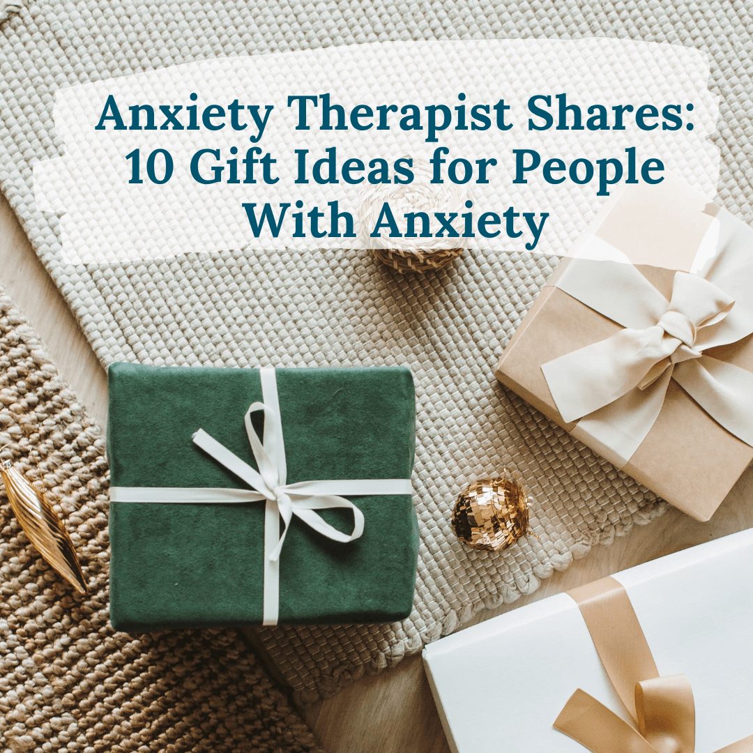 Image of gifts and wrapping paper, representing holiday gift ideas and anxiety therapy in Orlando.
