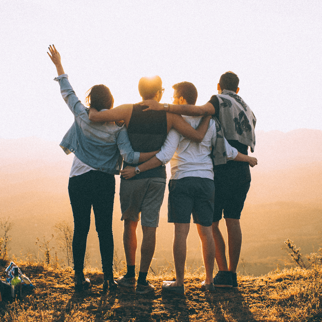 Image of three friends enjoying the sunset representing Anxiety Therapy