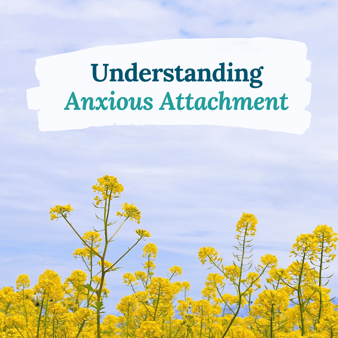 Image of a field of yellow flowers representing Anxious Attachment Therapy