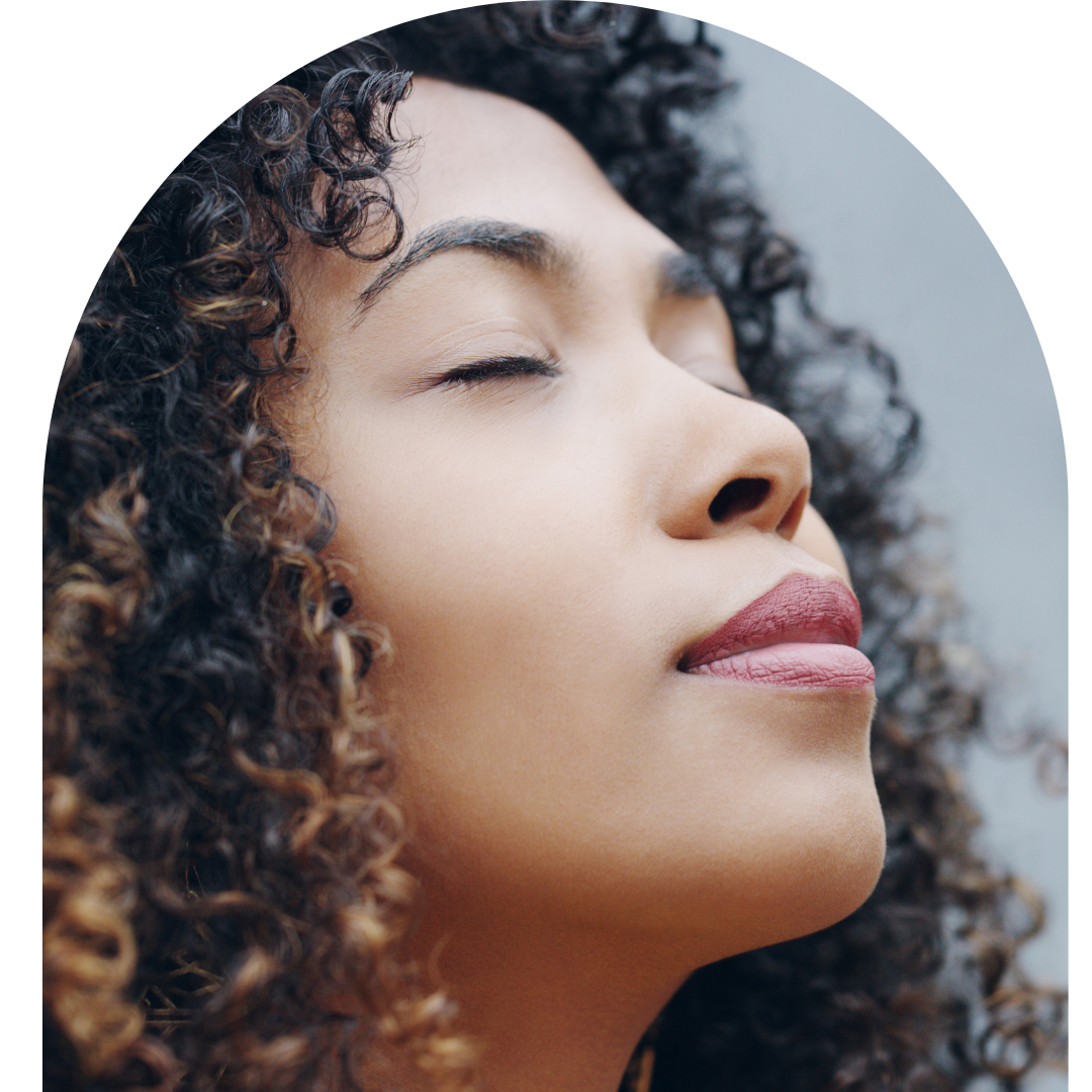 Image of a girl breathing