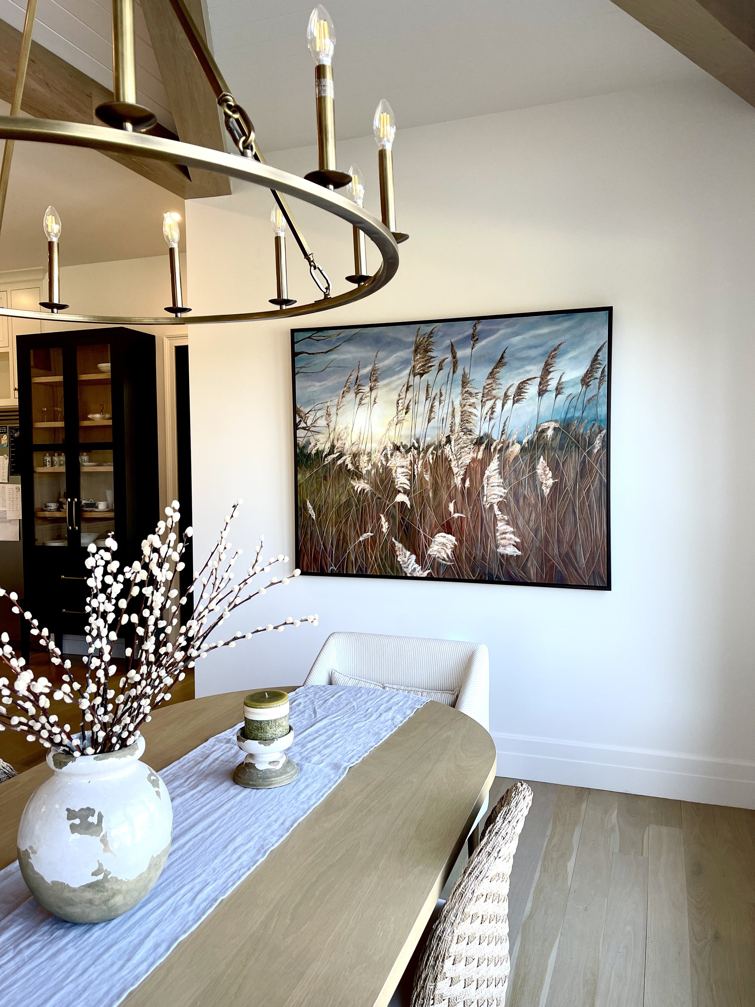 Phragmites, custom painting, oil on canvas, 48"x60" 