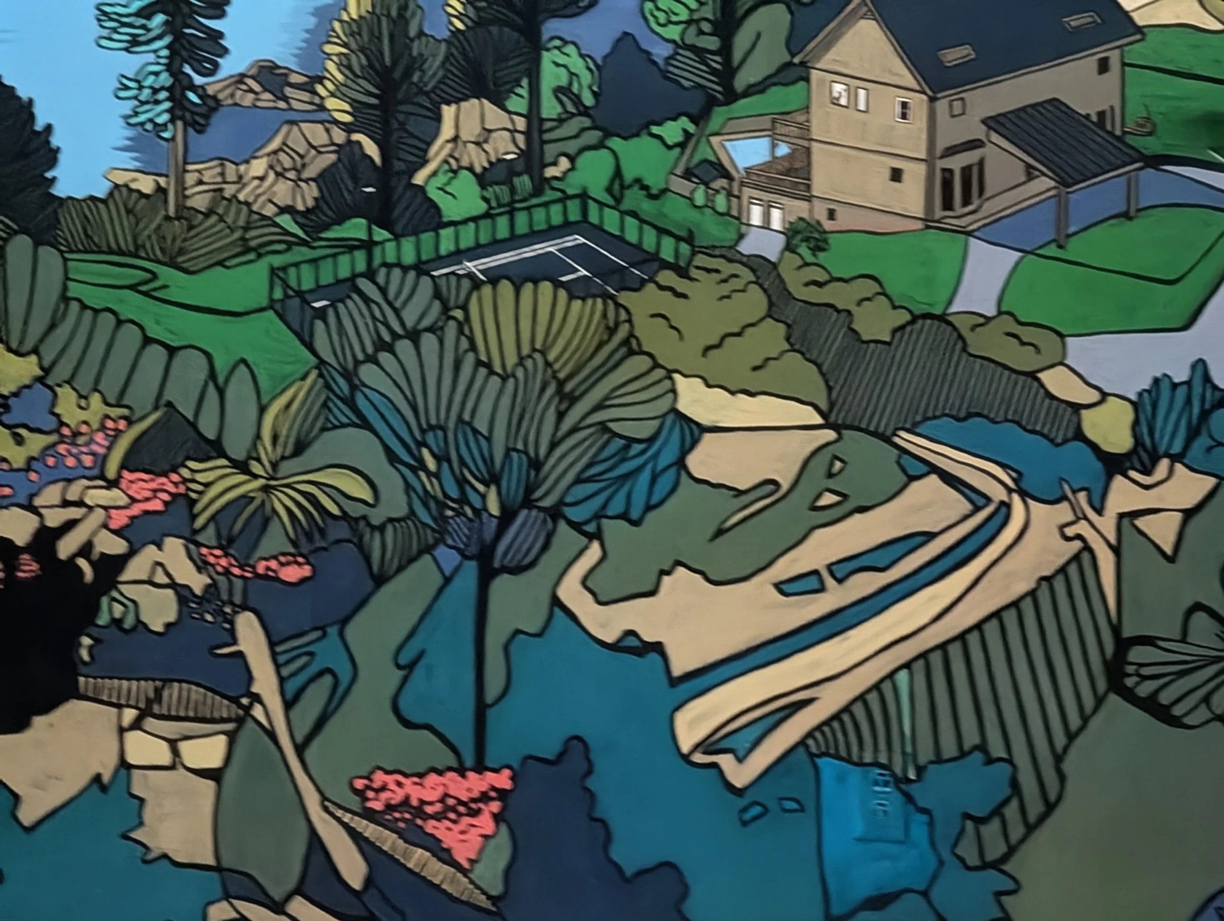 Chickamauga Lookout (Detail) | Interior mural architectural and landscape detail