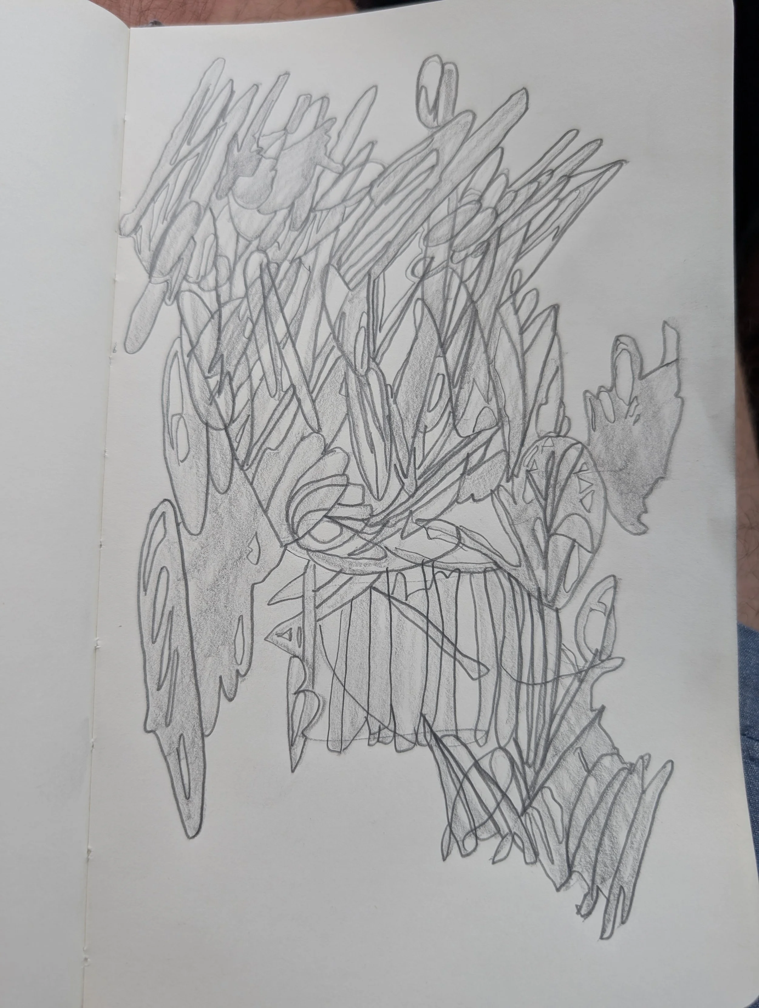 Abstract Form Study | Graphite on paper exploration of geometric structure and fluid shading