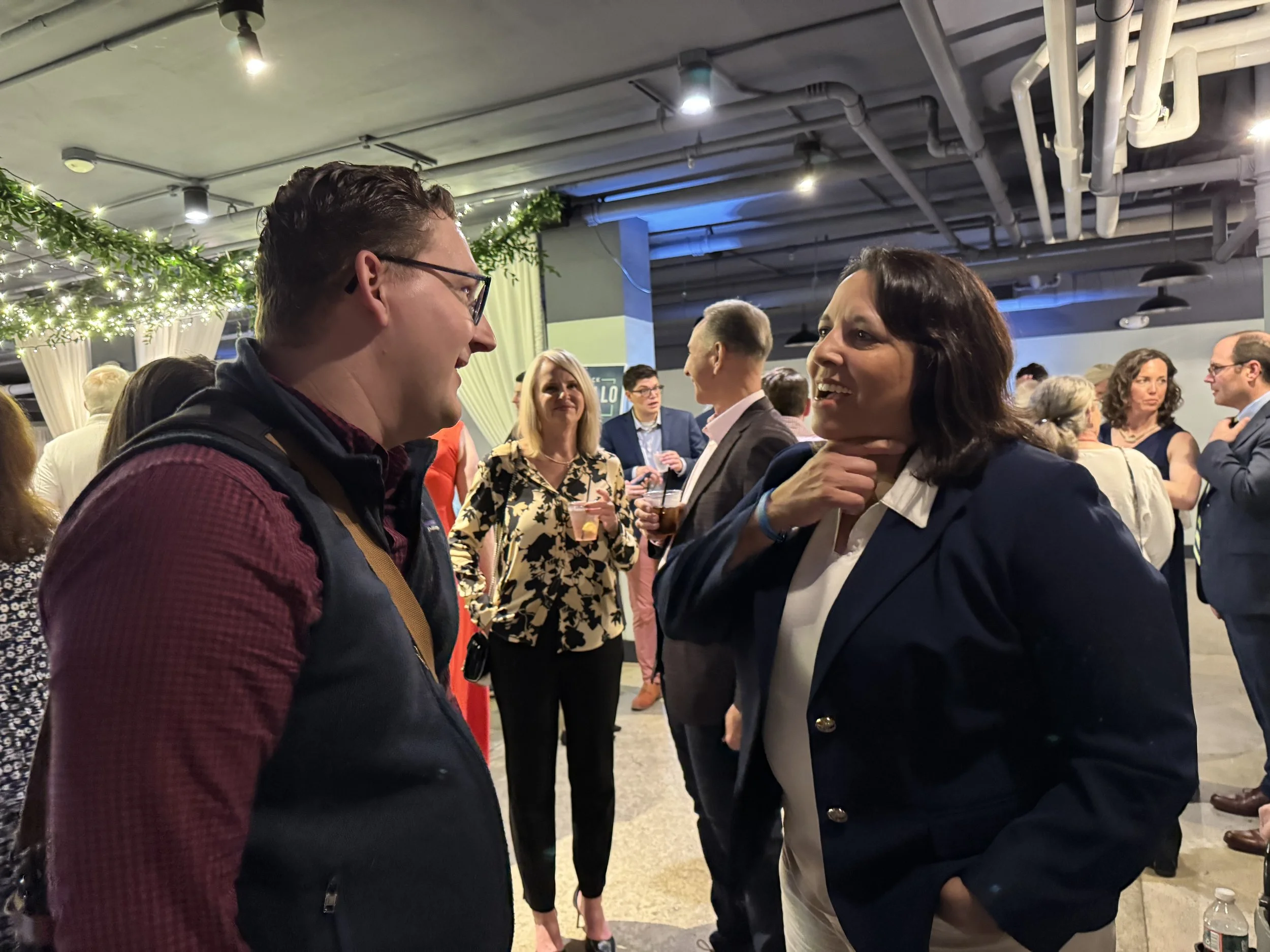 John and Lt. Gov. (and former Salem Mayor) Kim Driscoll engrossed in conversation.