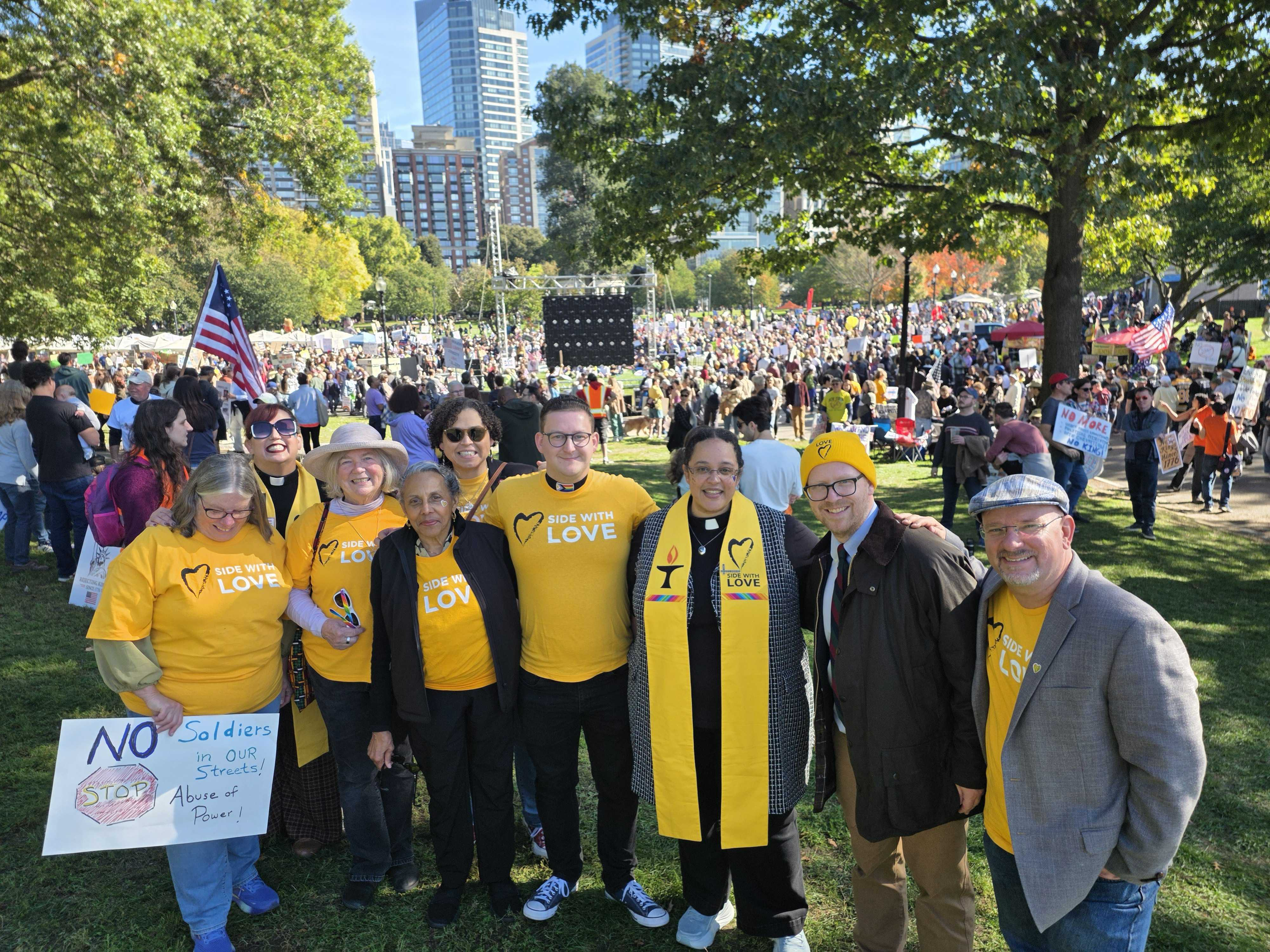 Unitarian Universalist Association Board Members at No Kings in Boston 2025!