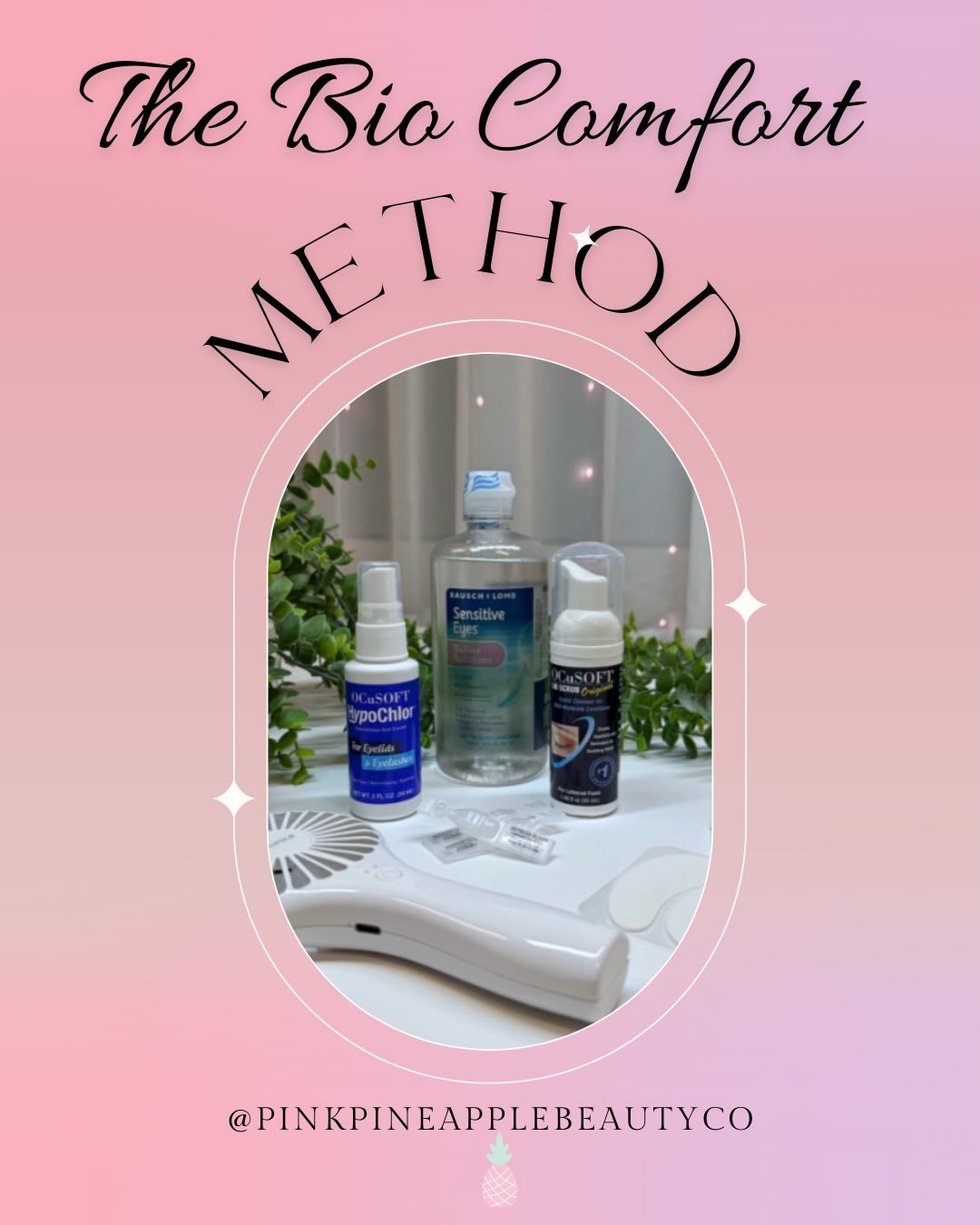 Girlies, we&rsquo;re doing things a little differently over here 💕

At Pink Pineapple Beauty Co., ocular health isn&rsquo;t an add-on&hellip; it&rsquo;s the foundation.

Every lash service now starts with the Biocomfort Method &mdash; an eye-loving,