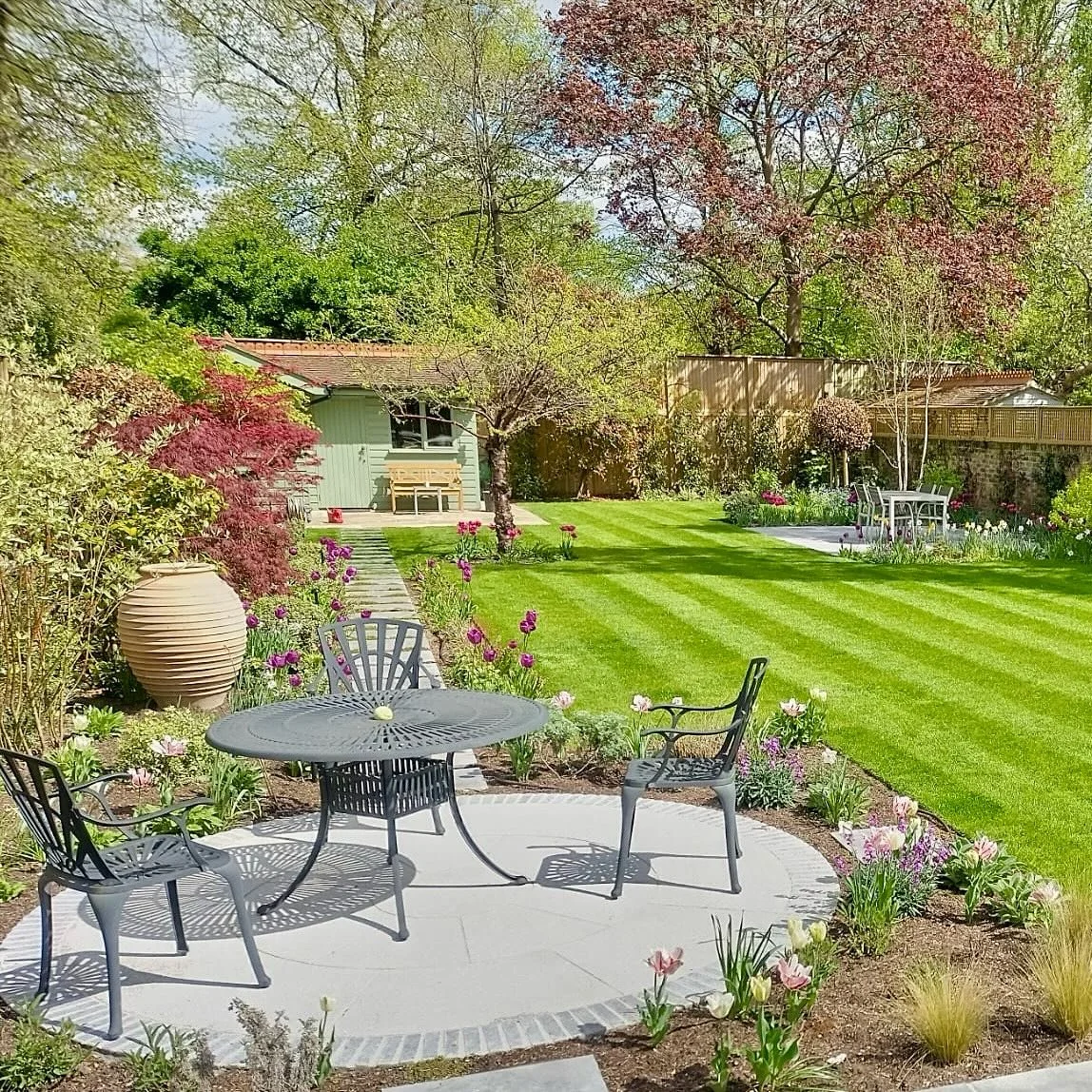 So good to receive this photo showing a large Ealing garden which I designed last year.  It&rsquo;s looking fab already and clearly being beautifully looked after.  Top maintenance makes all the difference!
