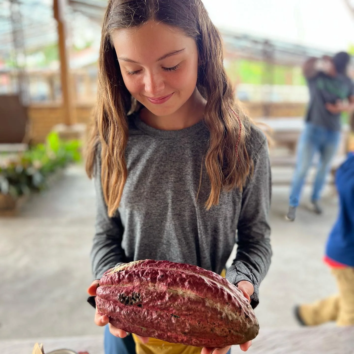 Two things I couldn&rsquo;t live without: coffee and chocolate&hellip;and we got to learn about each! 
I hadn&rsquo;t ever seen cocoa fruit before&hellip;much less tasted it. The process of fermentation, to drying the seeds, to roasting, and grinding
