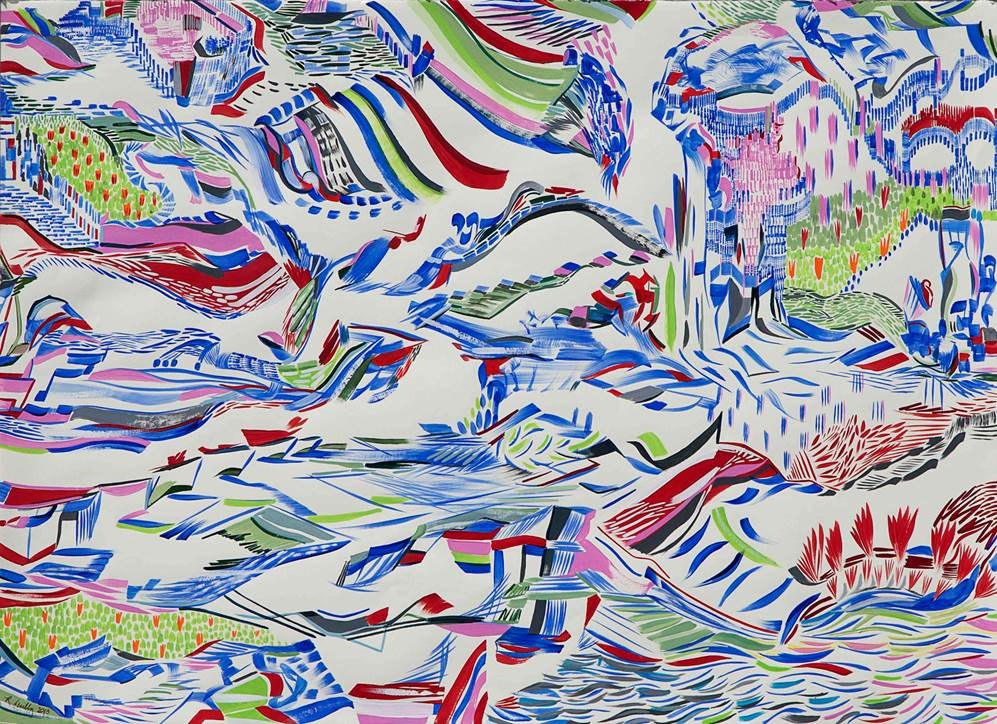 Regina Scully, Entrance 20, Acrylic on 100% Stonehenge Cotton Archival Paper