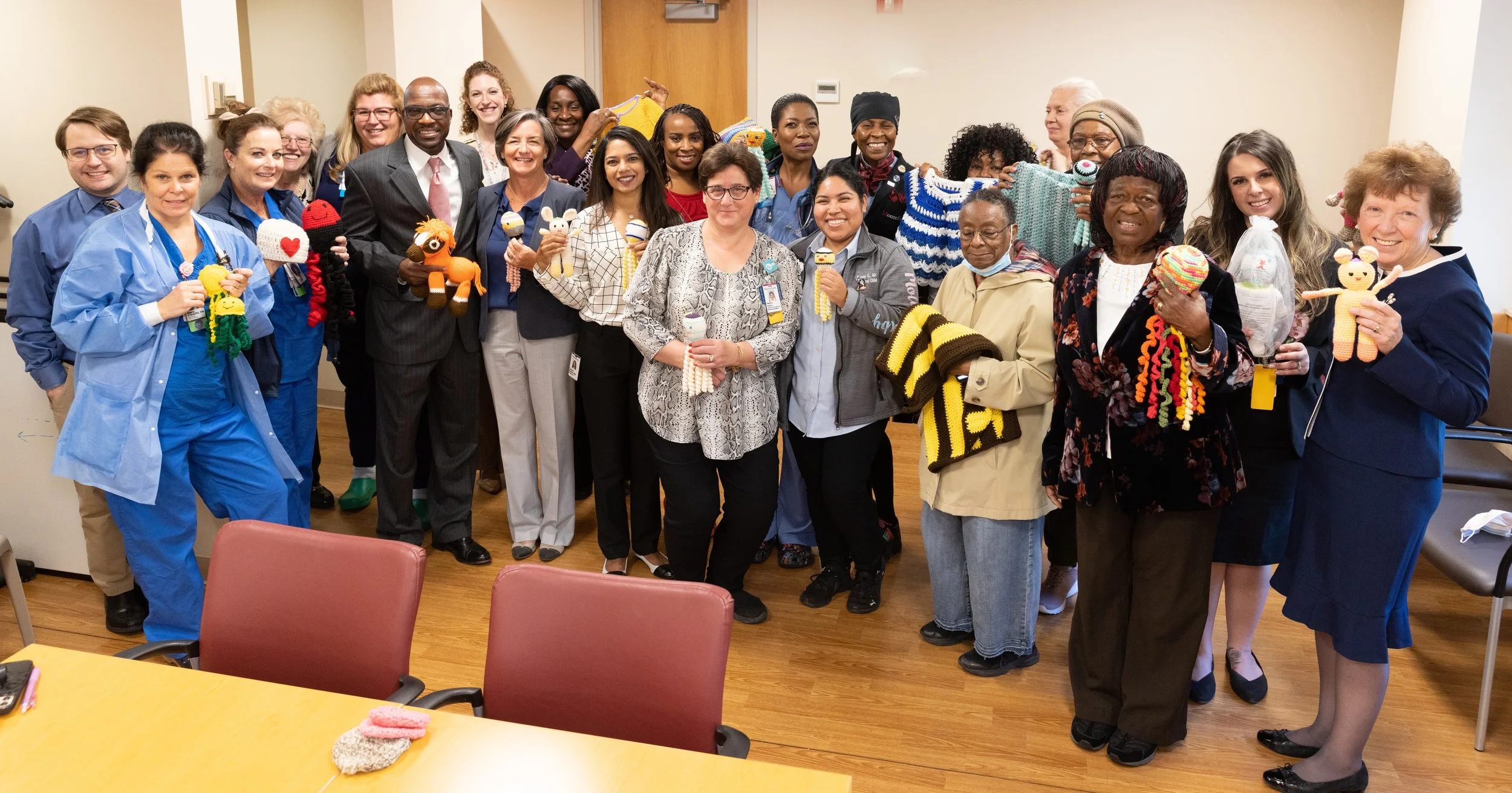 Toys for NICU Babies by The Golden Ladies of Boston SECOR Senior Center and artist Ruth Marshall