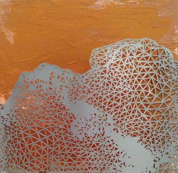Rebecca Rutstein
We are not the same II, 2014
Acrylic and paper on panel