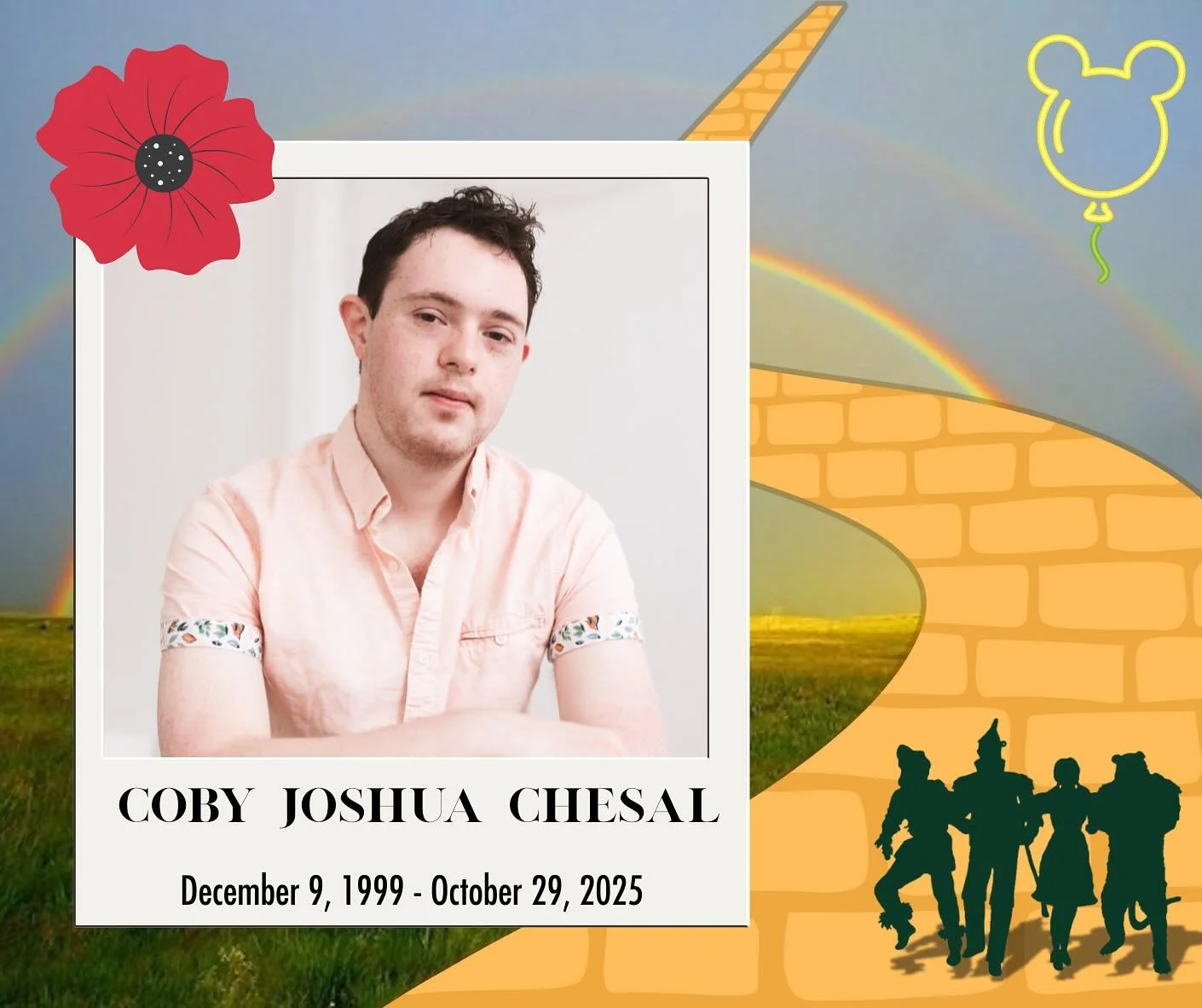 Our ETC family is heartbroken to share the loss of one of our beloved actors, Coby, who passed away peacefully earlier this week.

Coby was an extraordinary performer whose joy, humor, and light filled every rehearsal and every stage he stepped onto.