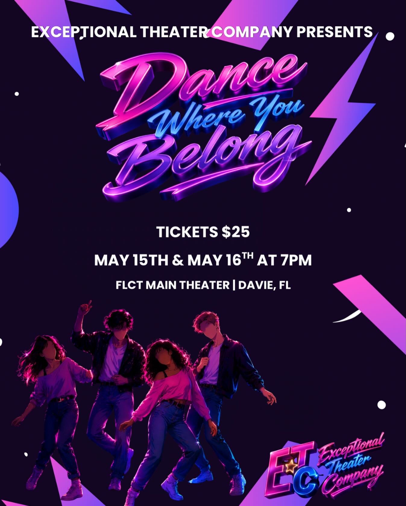 ✨ ETC&rsquo;s Annual Benefit Show is here ✨
Join us for Dance Where You Belong - a high-energy, heart-filled performance where our actors take the stage and remind us exactly what it means to be seen, celebrated, and truly belong.

At Exceptional The