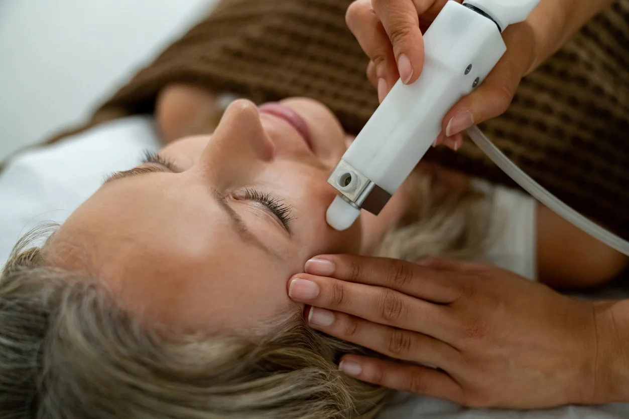 Clean, professional medical spa treatment room with neutral tones at Laser Smooth in Newburyport
