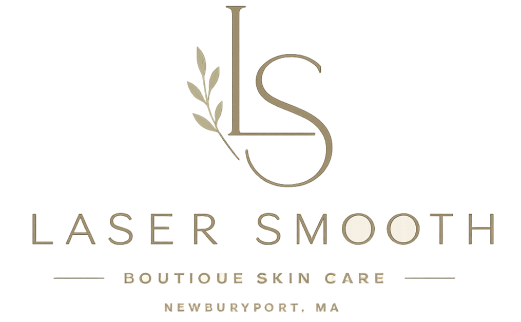 Logo for Laser Smooth Boutique Skin Care in Newburyport, Massachusetts featuring a stylized 'L' and 'S' with the text below.