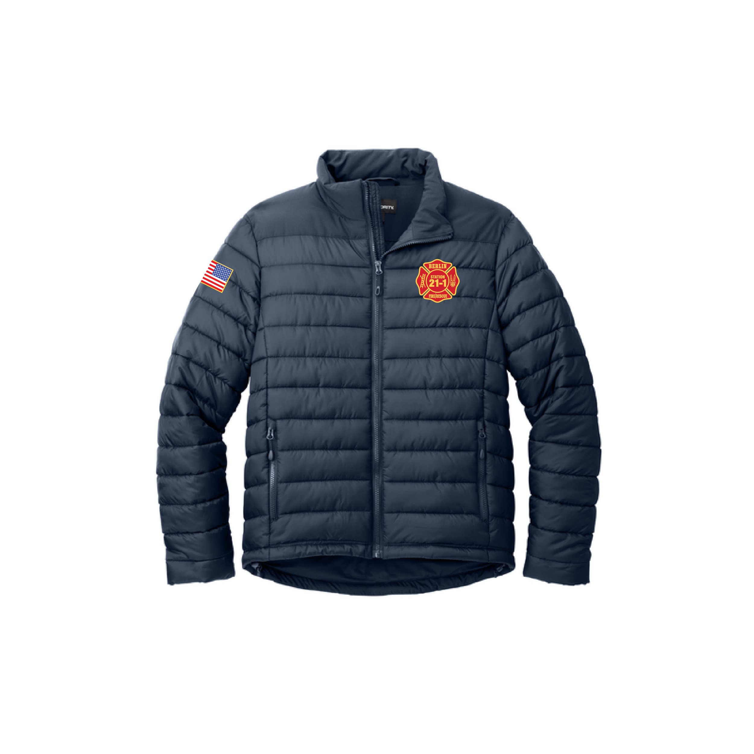 J364BF-FC Adult Port Authority Horizon Puffy Jacket!!! Embroidered Logos!