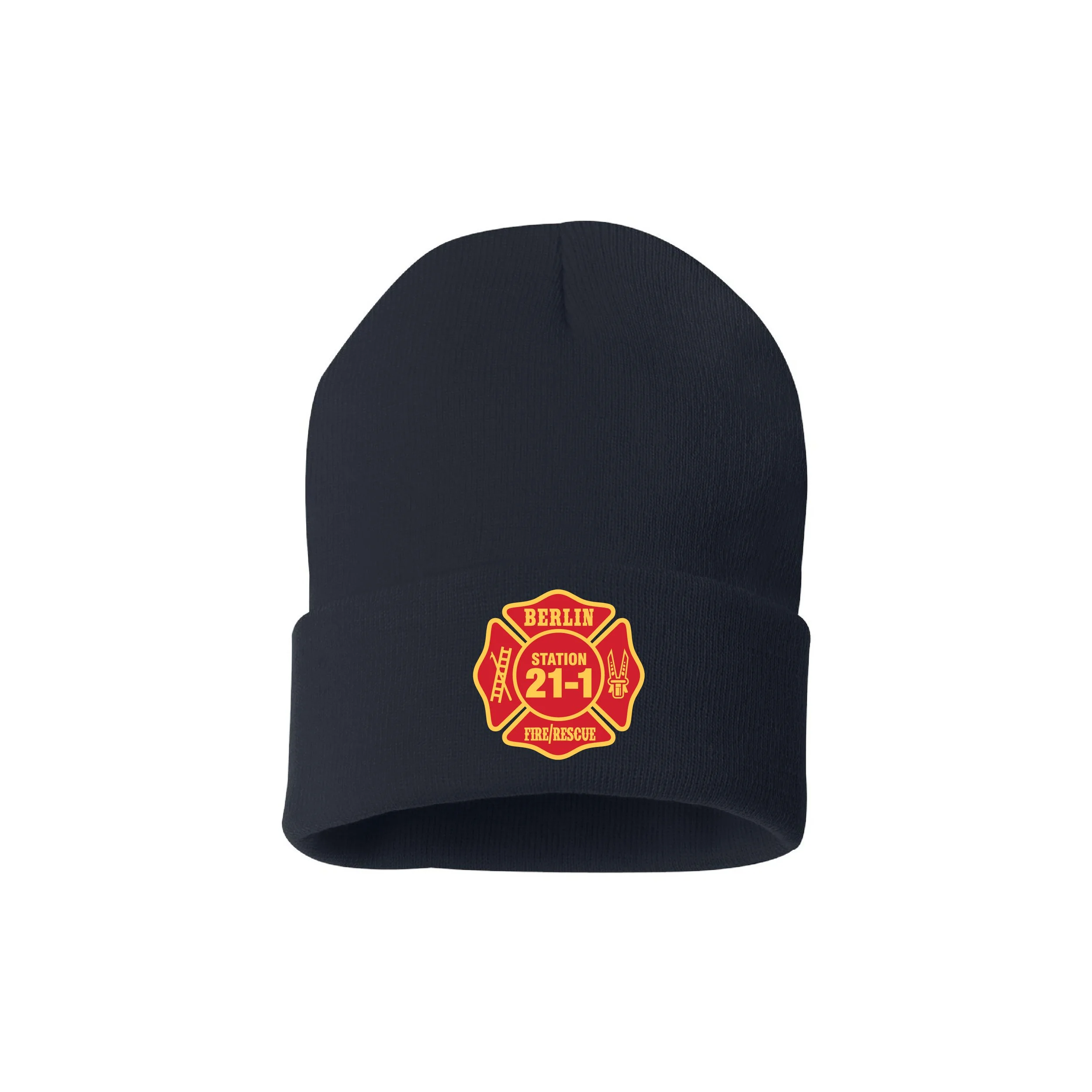 SP12BF-FC Adult Sportsman Cuffed Beanie!!! Embroidered Logo!