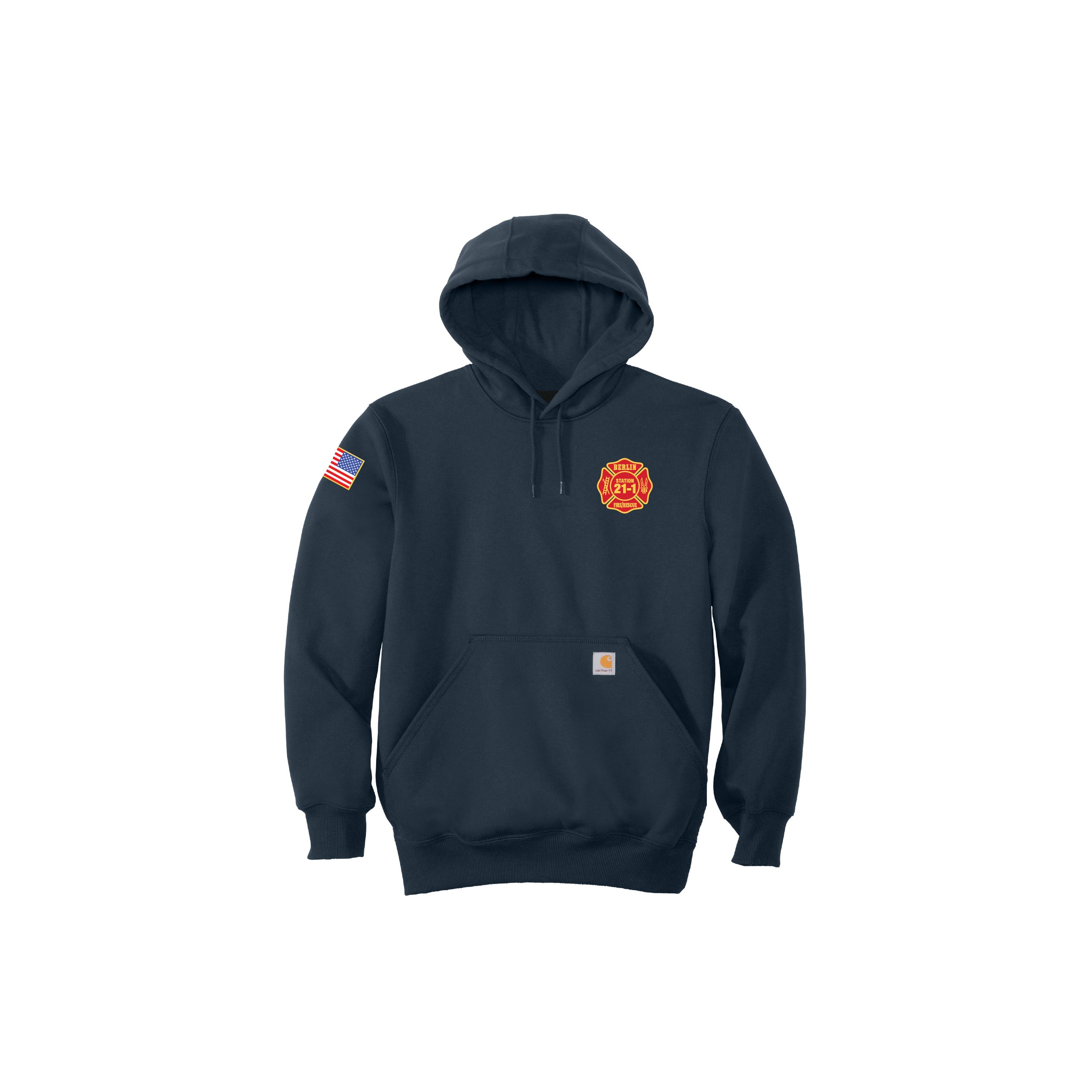 CTK121BF-FC/REFL Adult Carhartt Midweight Hoodie With Reflective Back Logo!!! Embroidered Logos!