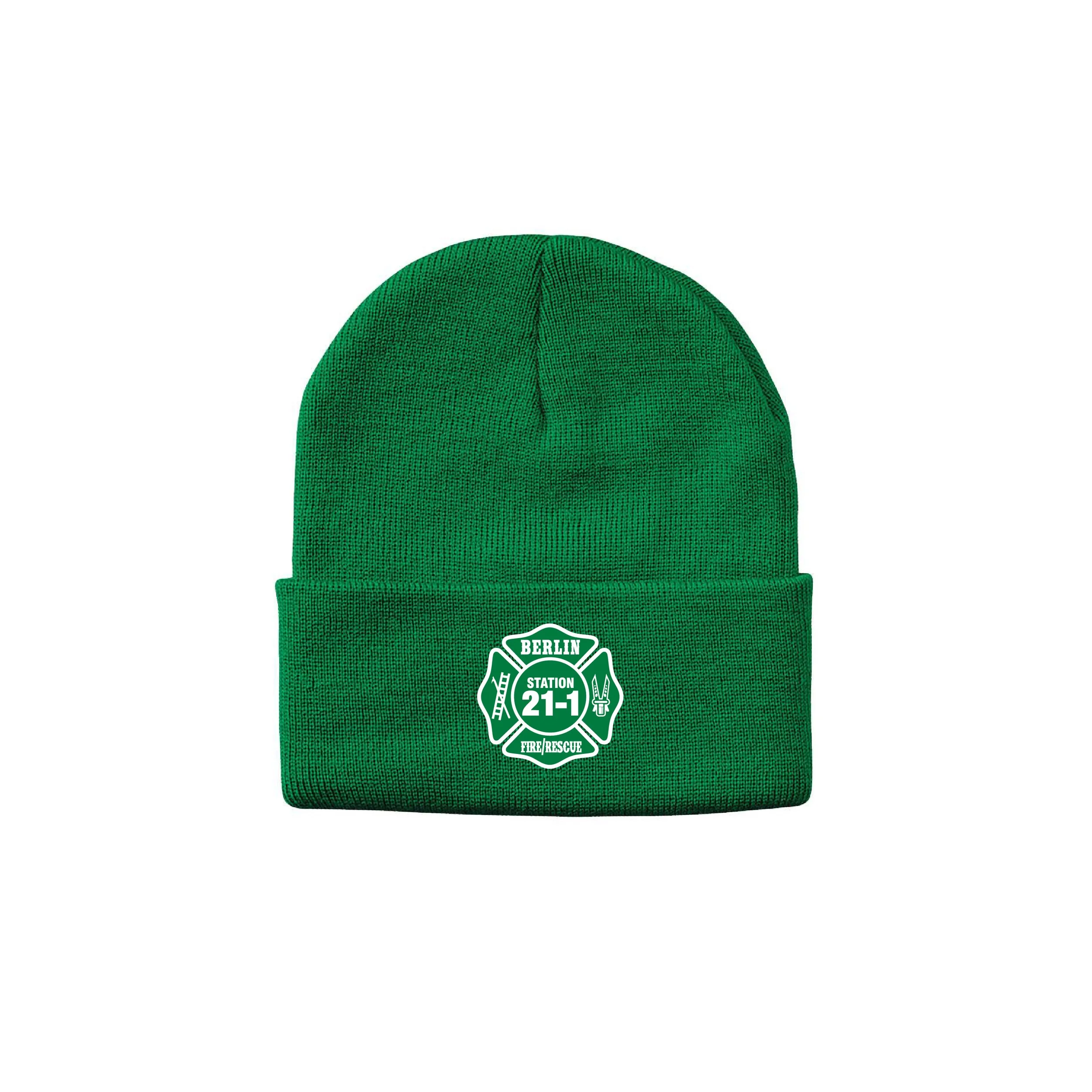 SP12BF-GR Adult Sportsman Cuffed Beanie!!! Embroidered Logo!