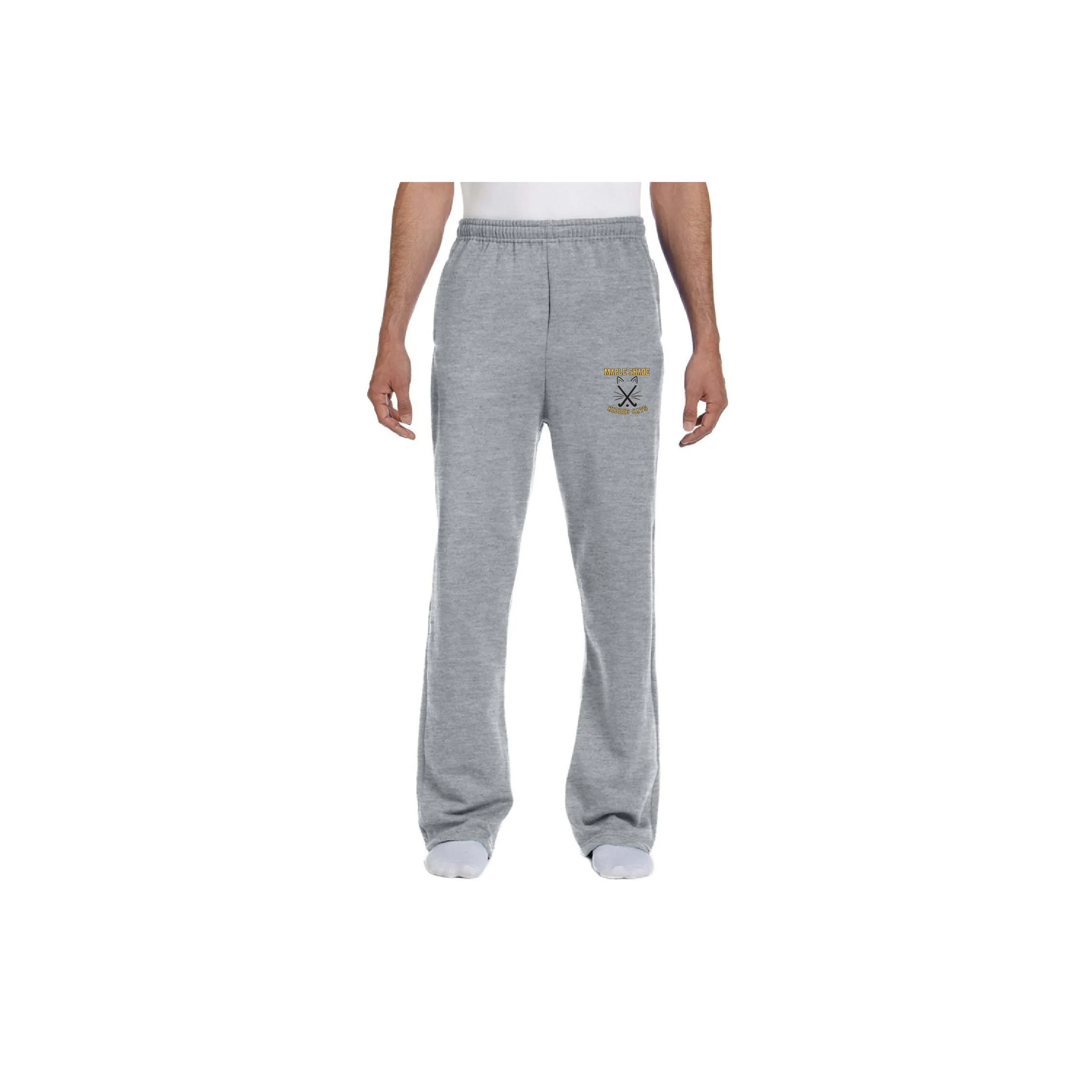 MSFH 974MP-KC Adult Jerzees Open Bottom Sweatpants with Pockets!!!