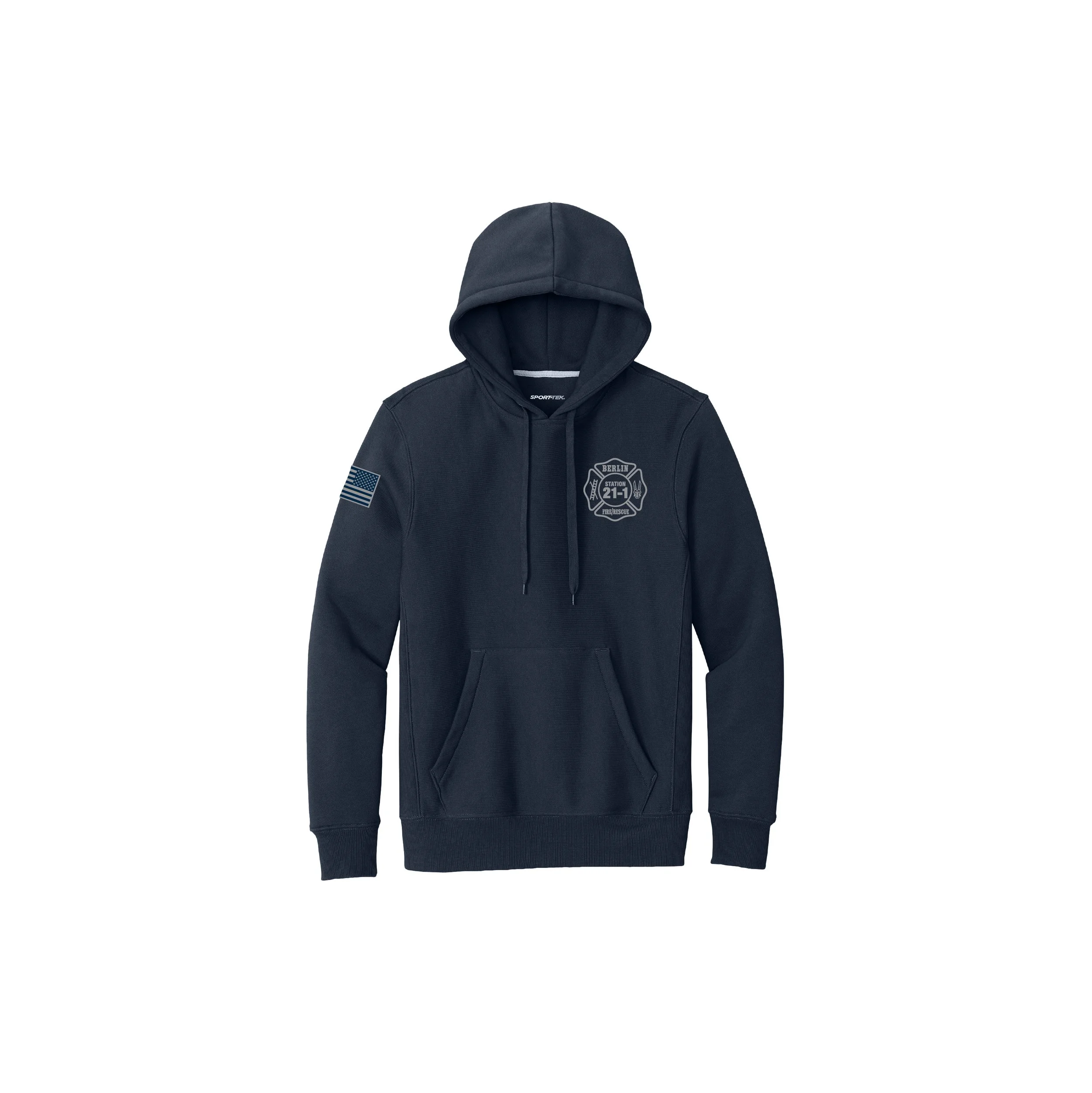 F281BF-SUB/REFL Adult Sport Tek Super Heavyweight Hoodie With Reflective Back Logo!!! Embroidered Logos!