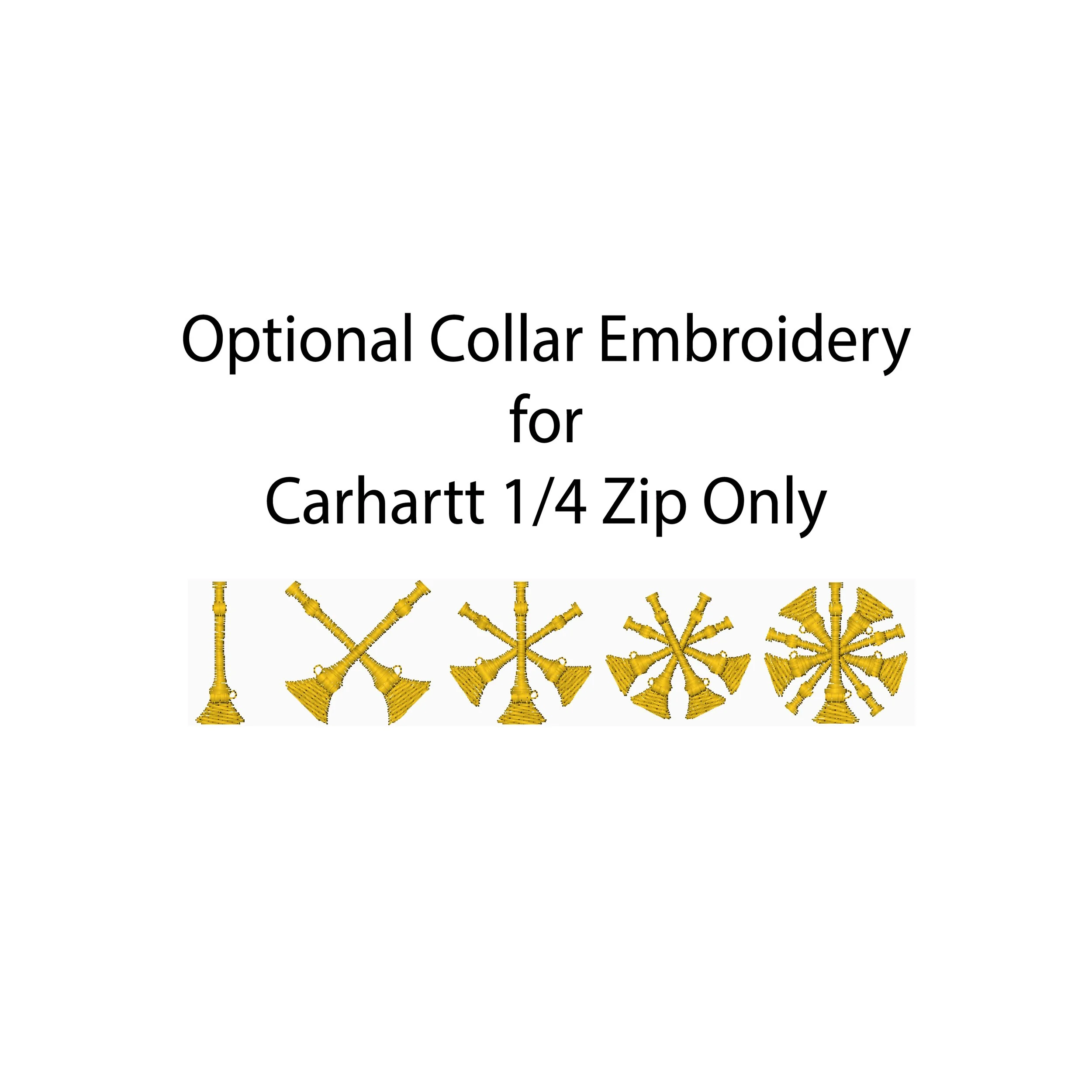Collar Embroidery Add On for Adult Carhartt Midweight 1/4 Zip
