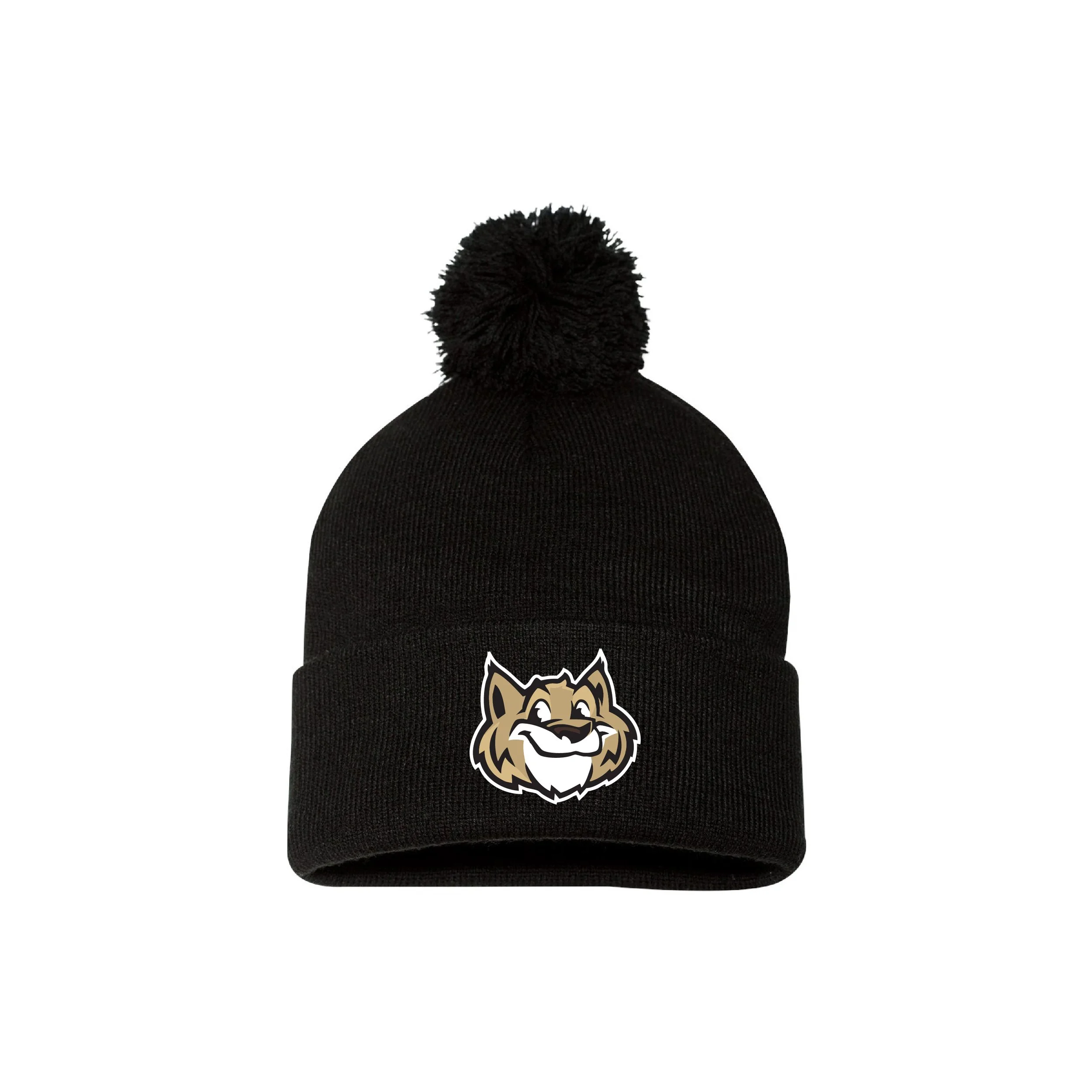 YSSP15-WC 12" Cuffed Beanie with Pom Pom! Embroidered Logo!