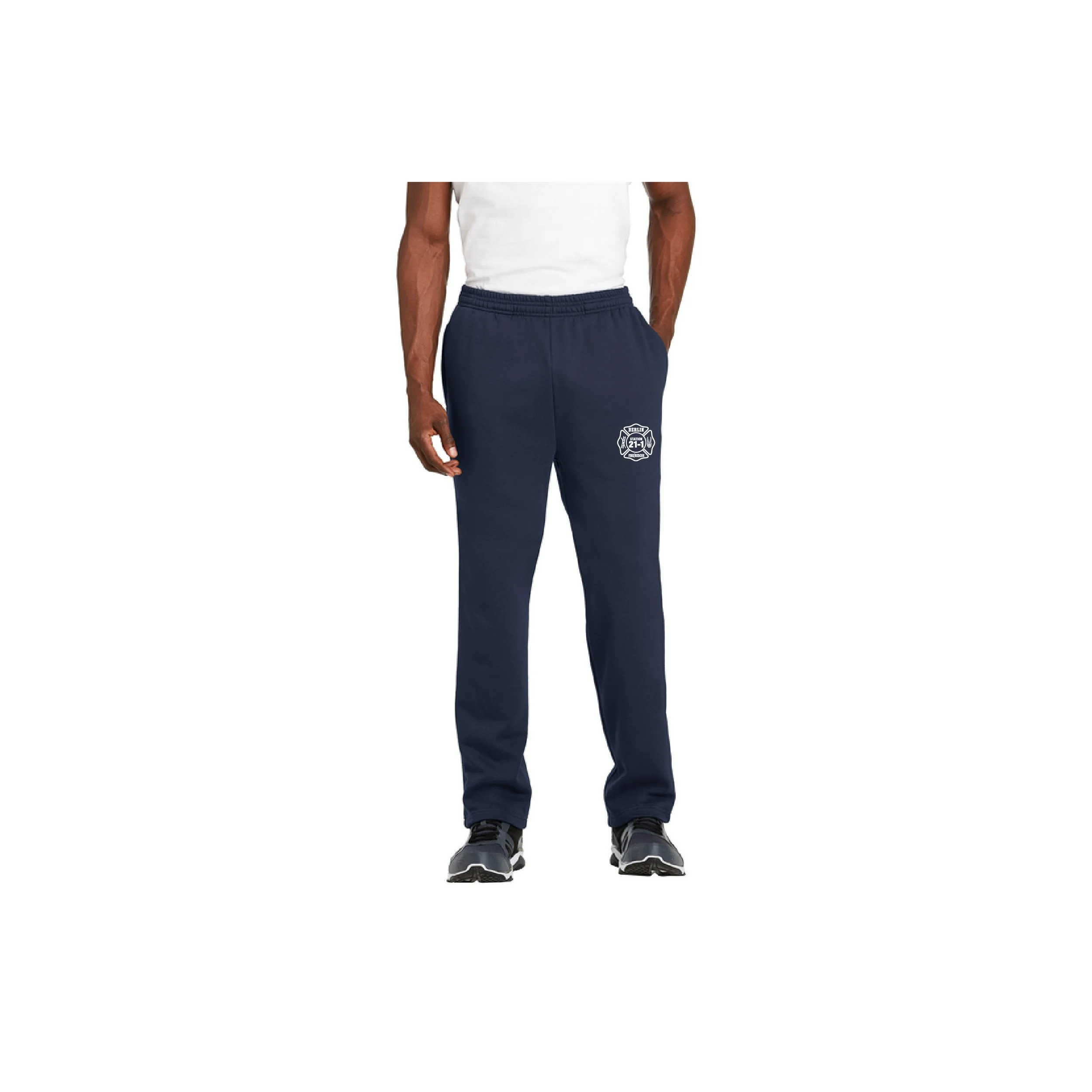 ST257BF Adult Sport Tek Open Bottom Sweatpants with Pockets!!