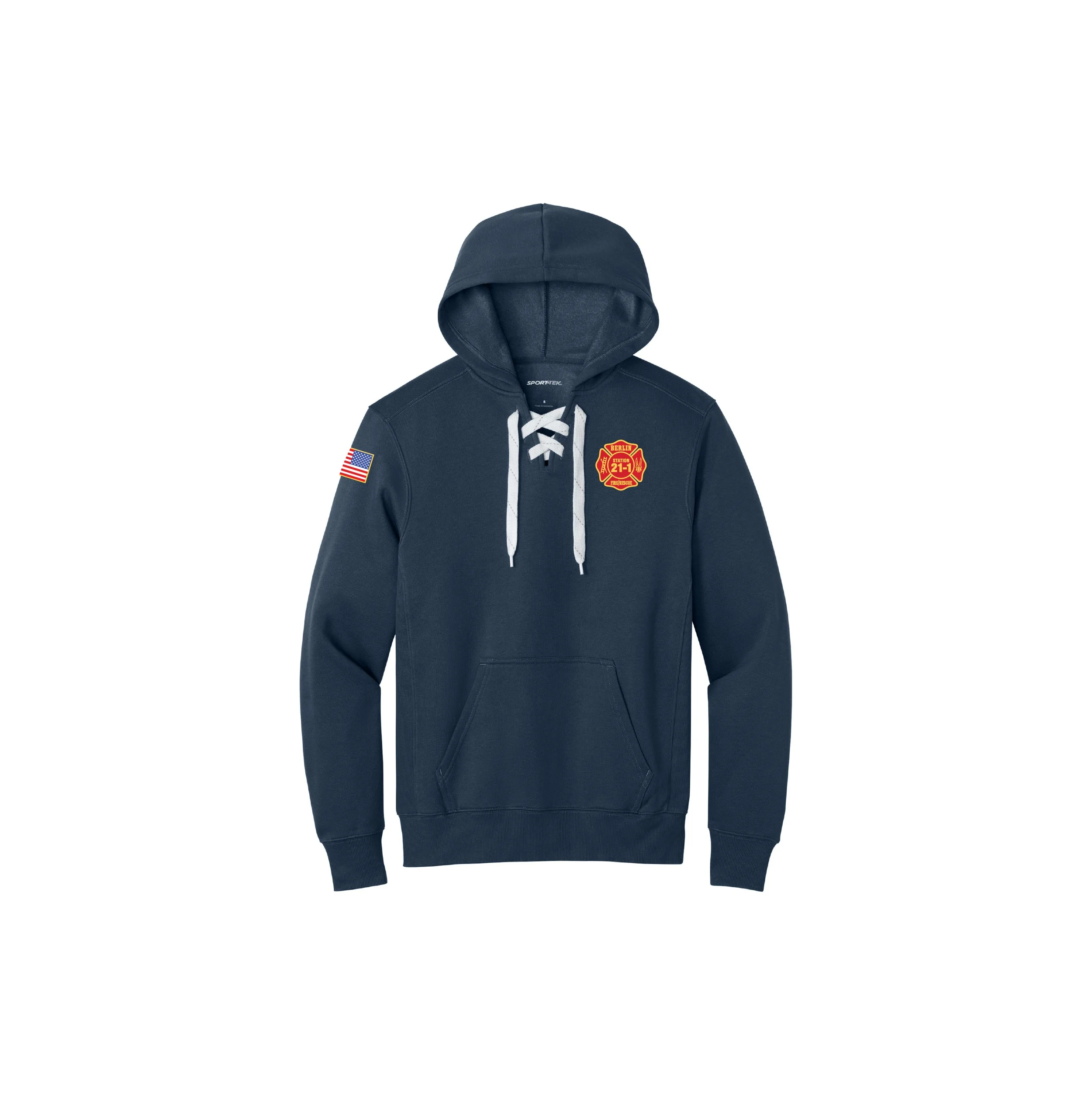 ST271BF-FC Adult Sport Tek Lace Front Hoodie!!! Embroidered Logos!
