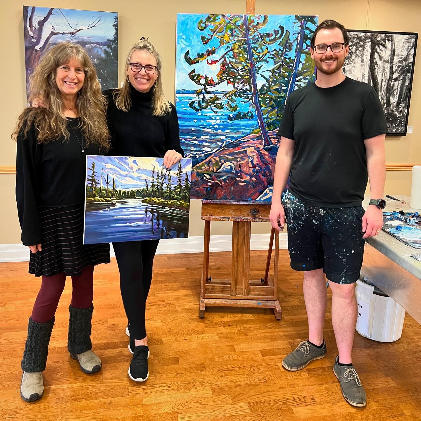 Always Learning.. 

This fall I joined the &lsquo;Wednesday painters&rsquo;  painting group led by @michelleflemingart 
Yesterday  @ryansobkovich was a guest artist, doing a demo for our group.  What a treat! 

Ryan is young and so very talented! 
It