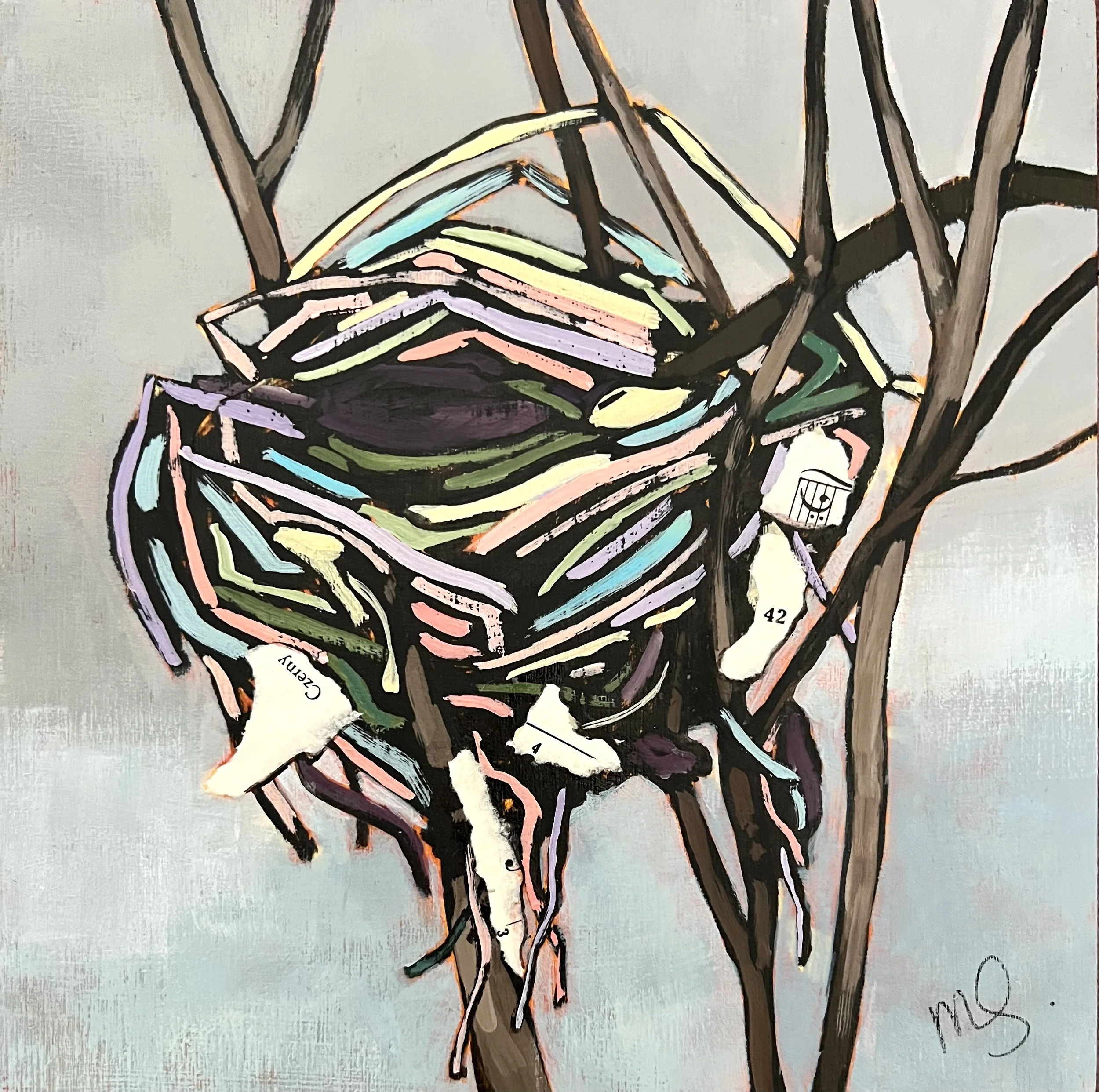 Forest Song 8x8 mixed media on Panel - 
Sold