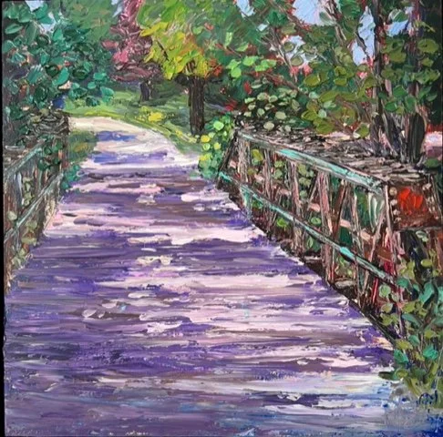 A Walk in the Park
12x12" oil on Wood panel, framed
$450