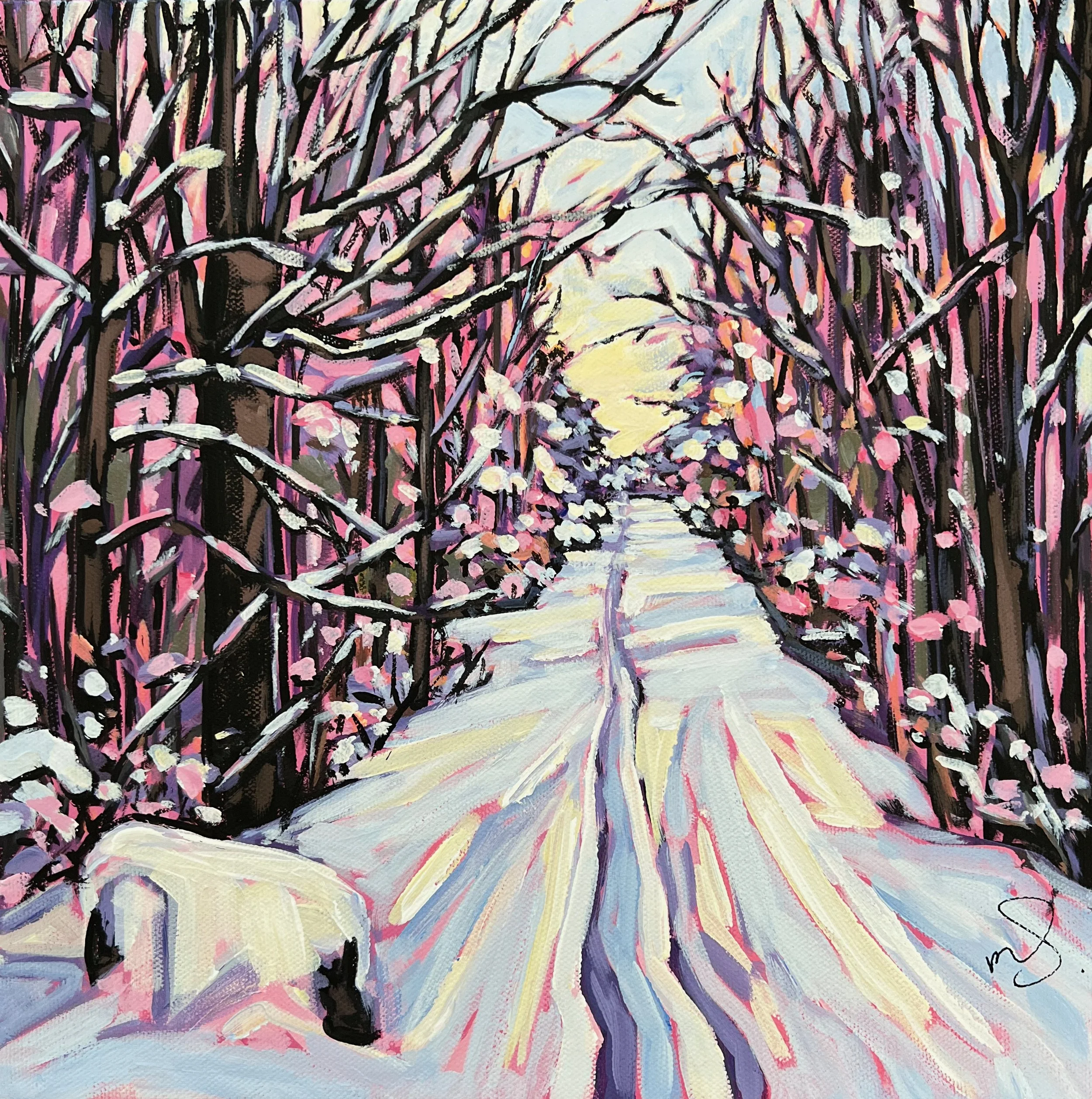 Georgian Sunrise 
12x12 acrylic on canvas - SOLD