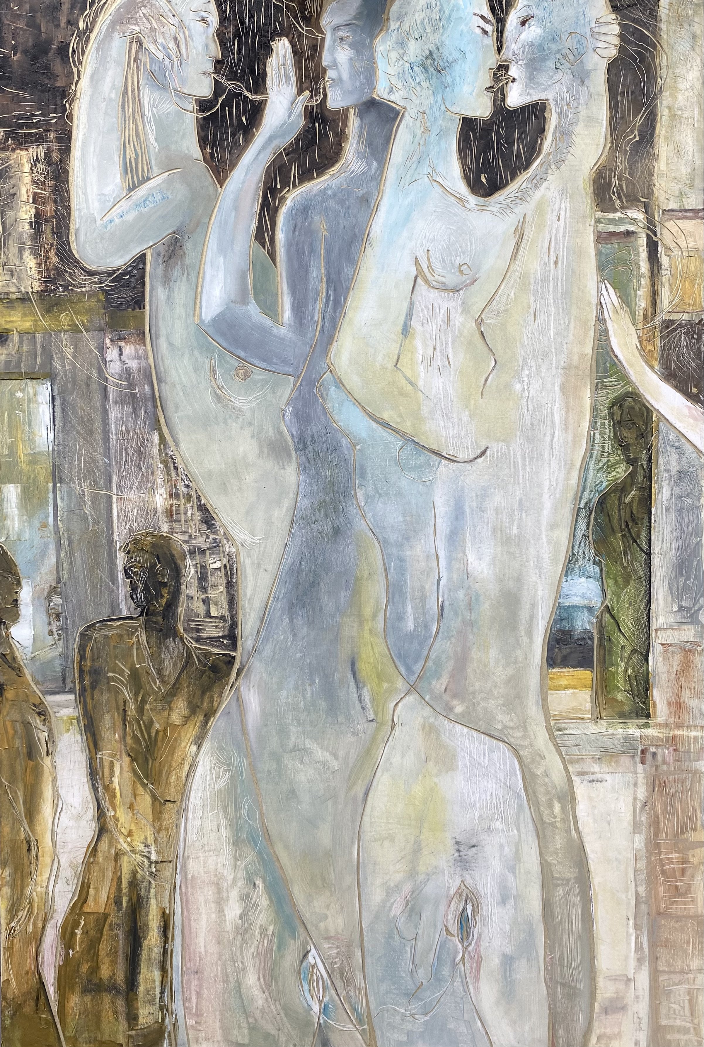 Platon's Symposium & Diotina- Oil on Wood 120x80 cm