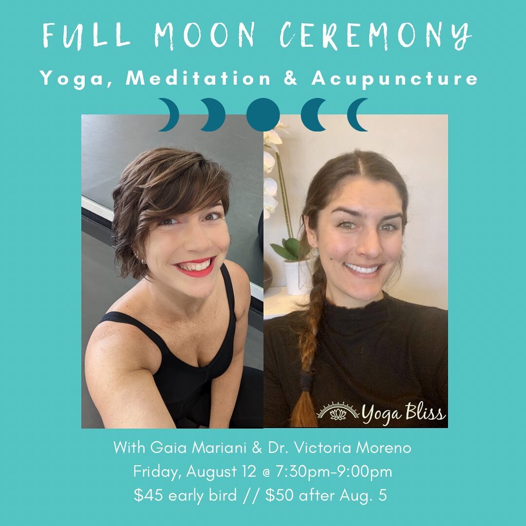 😇 Join Gaia &amp; Dr. Tori for deep rest and healing ❤️&zwj;🩹 Yoga and acupuncture come together to connect your mind, body, and spirit with the full moon energy.
.
This is a propitious time to look within, recognize what doesn't serve you anymore 