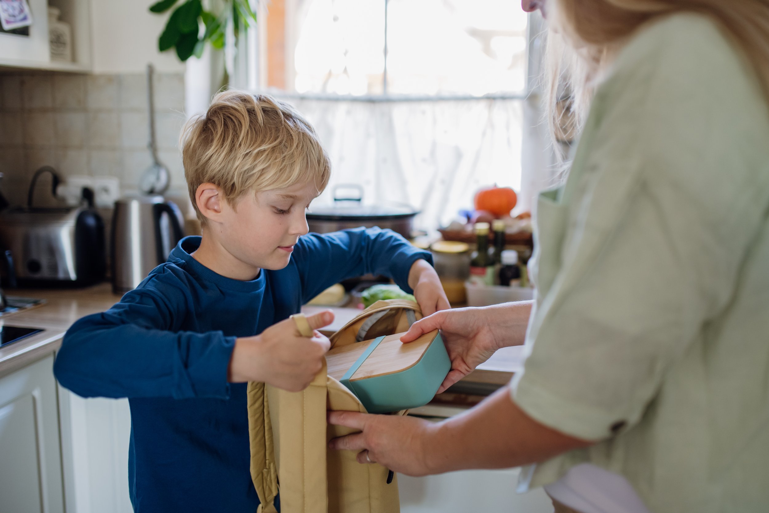 Mom planning healthy fall routines before the back-to-school season