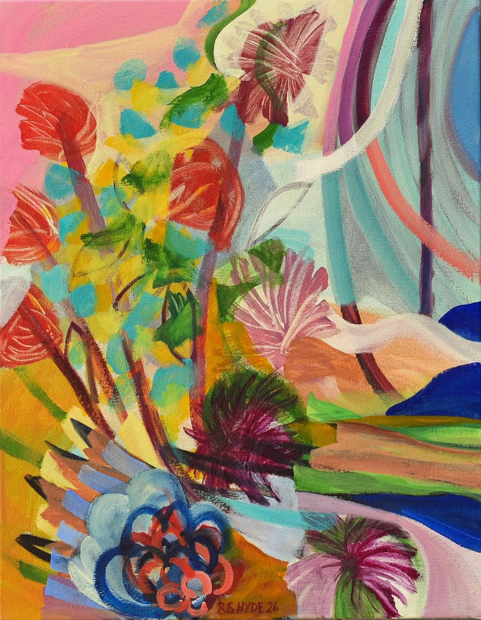 organic abstraction, oil painting on canvas