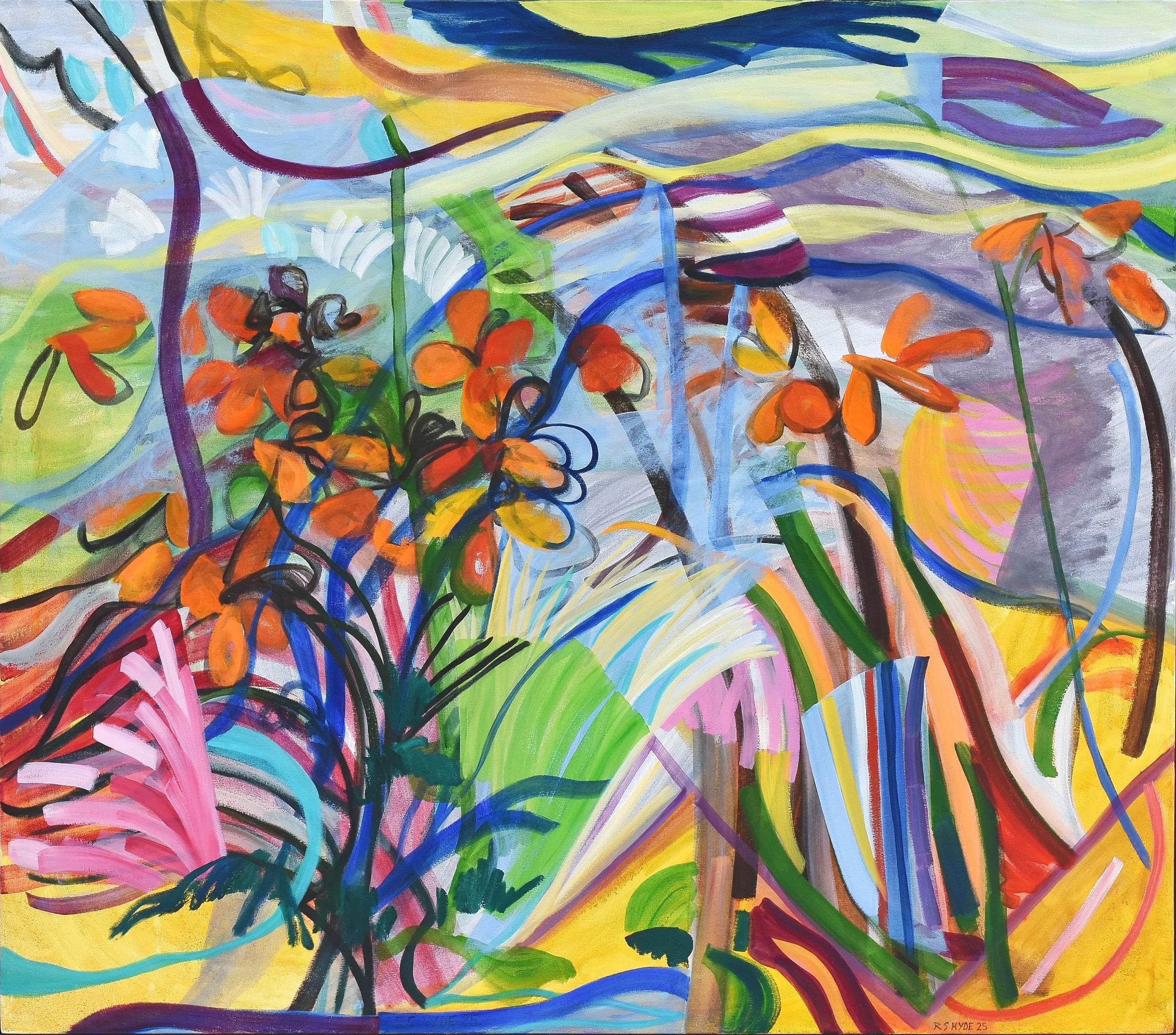 abstract painting - oil on canvas