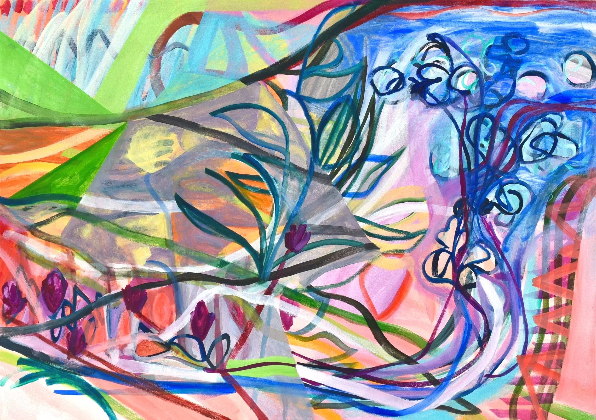 abstract painting - oil on canvas