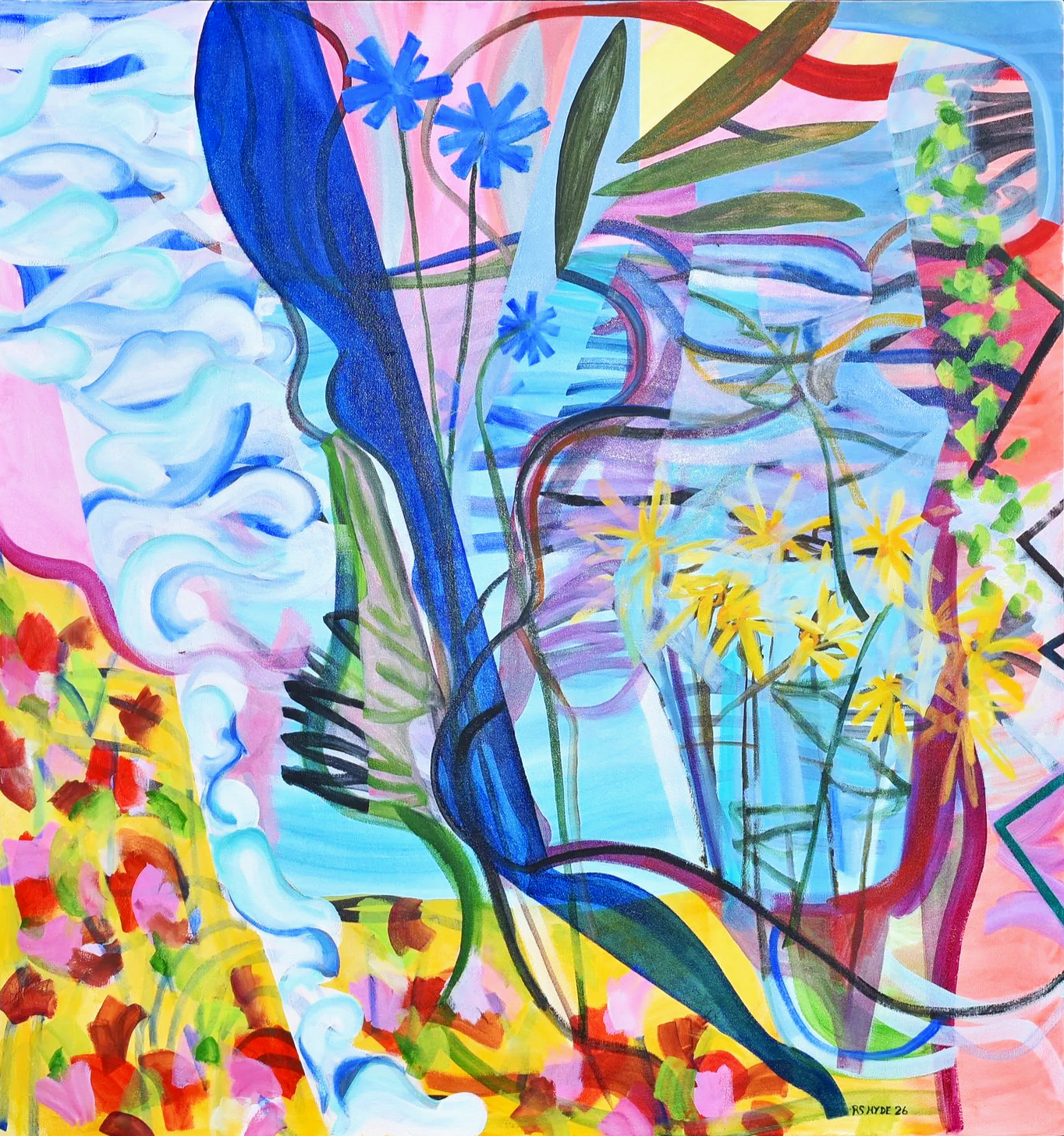 abstract painting - oil on canvas