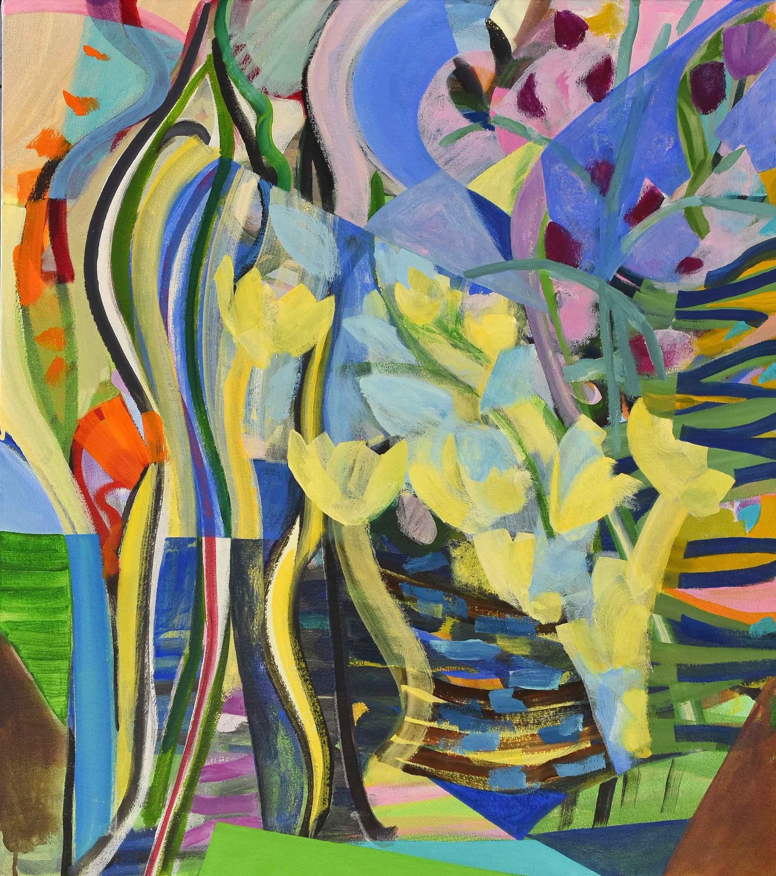 Original colorful oil painting that captures our natural world by applying layers of paint over time
