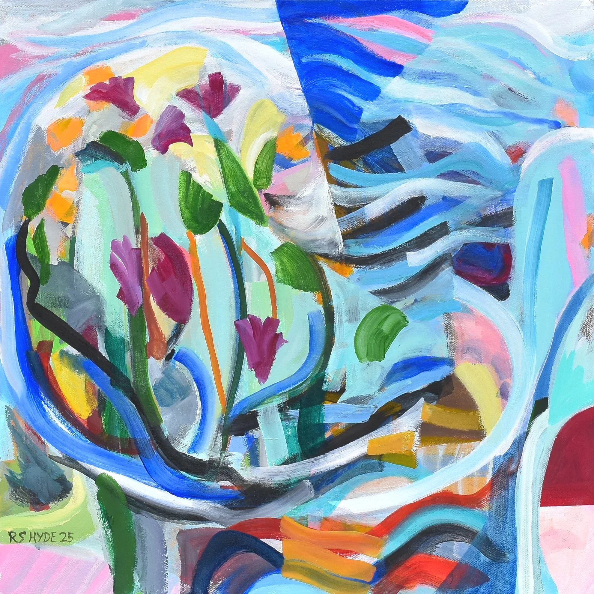 abstract painting - oil on canvas