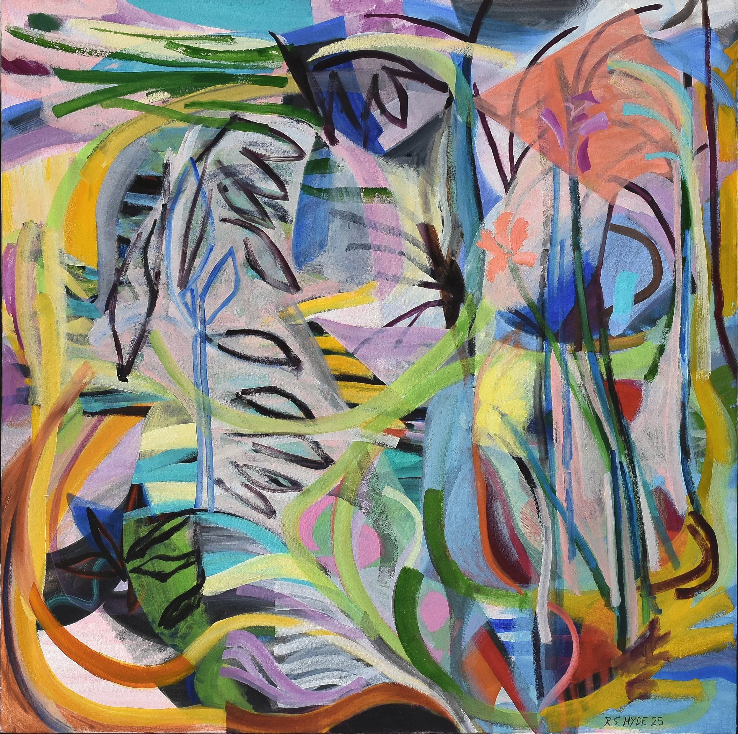 abstract painting - oil on canvas