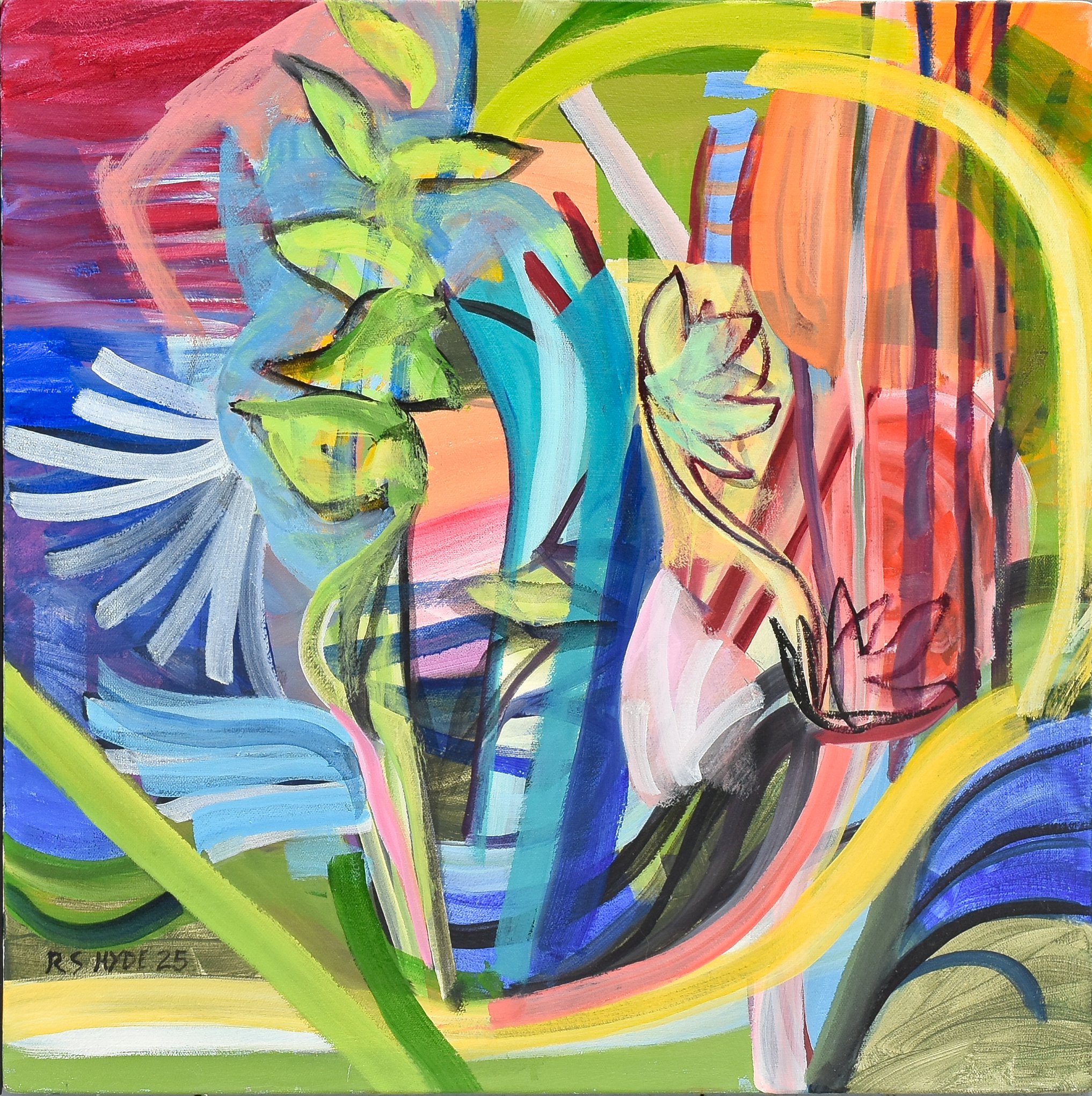 abstract painting - oil on canvas